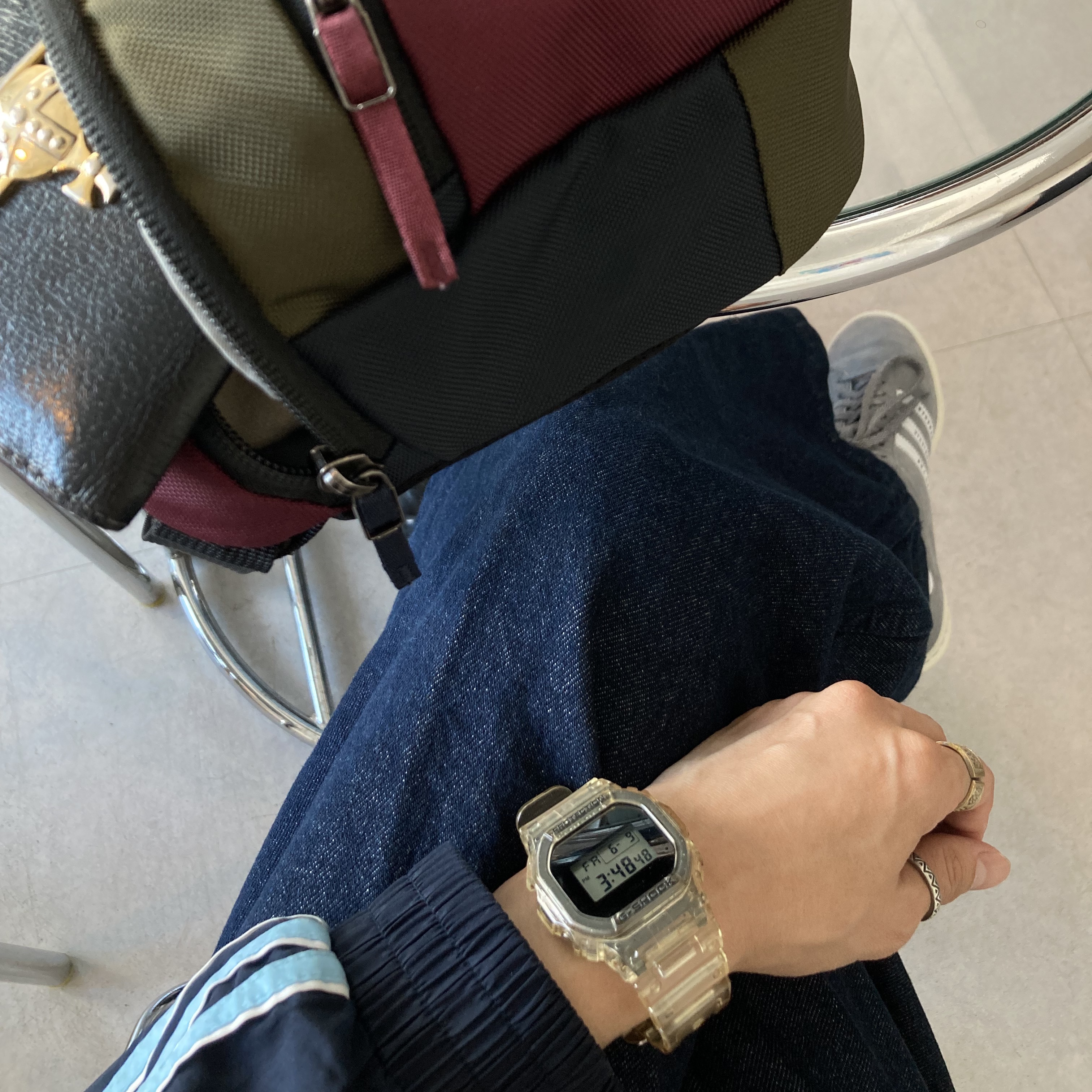 Adidas x Human Made Campus Light Onix 착용 스타일 - 2