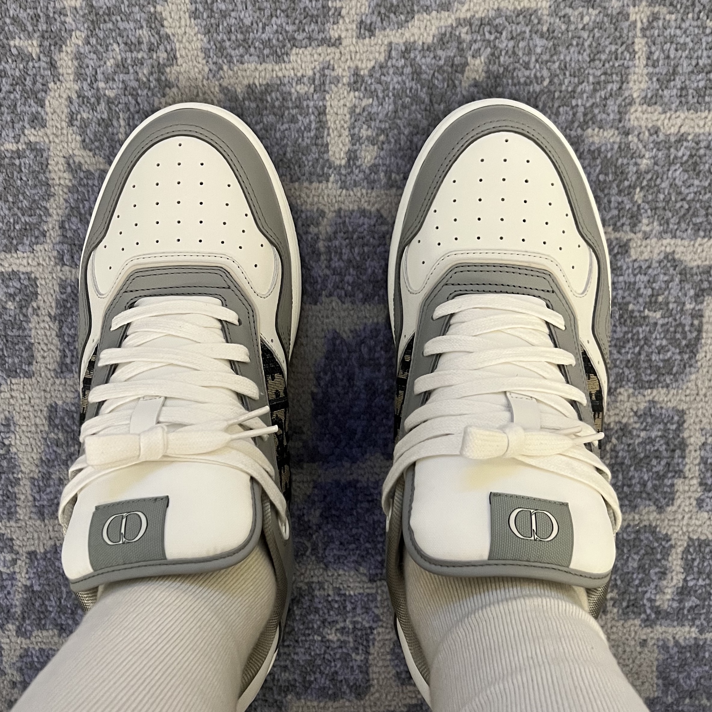 Dior B27 Low-Top Sneakers Gray 착용 스타일 - 3