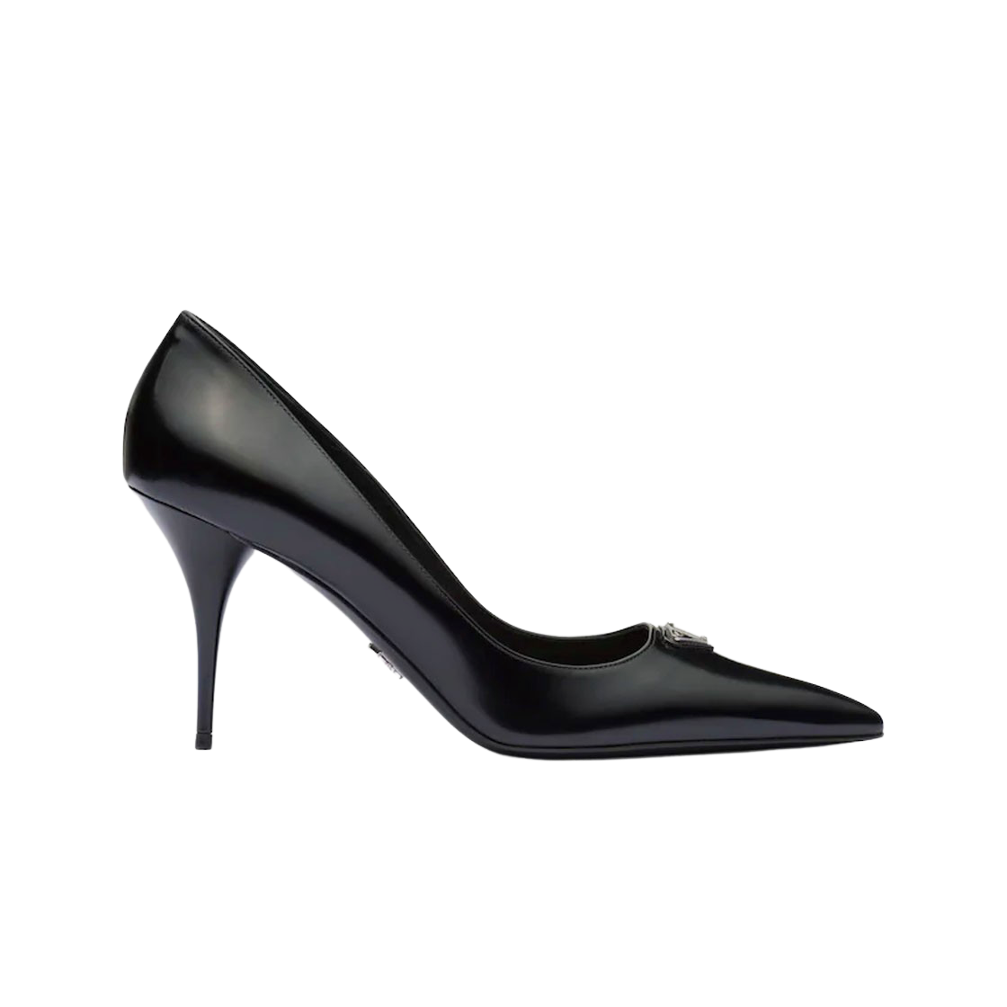 (W) 프라다 브러쉬드 레더 펌프스 블랙((W) Prada Brushed Leather Pumps Black) - 1