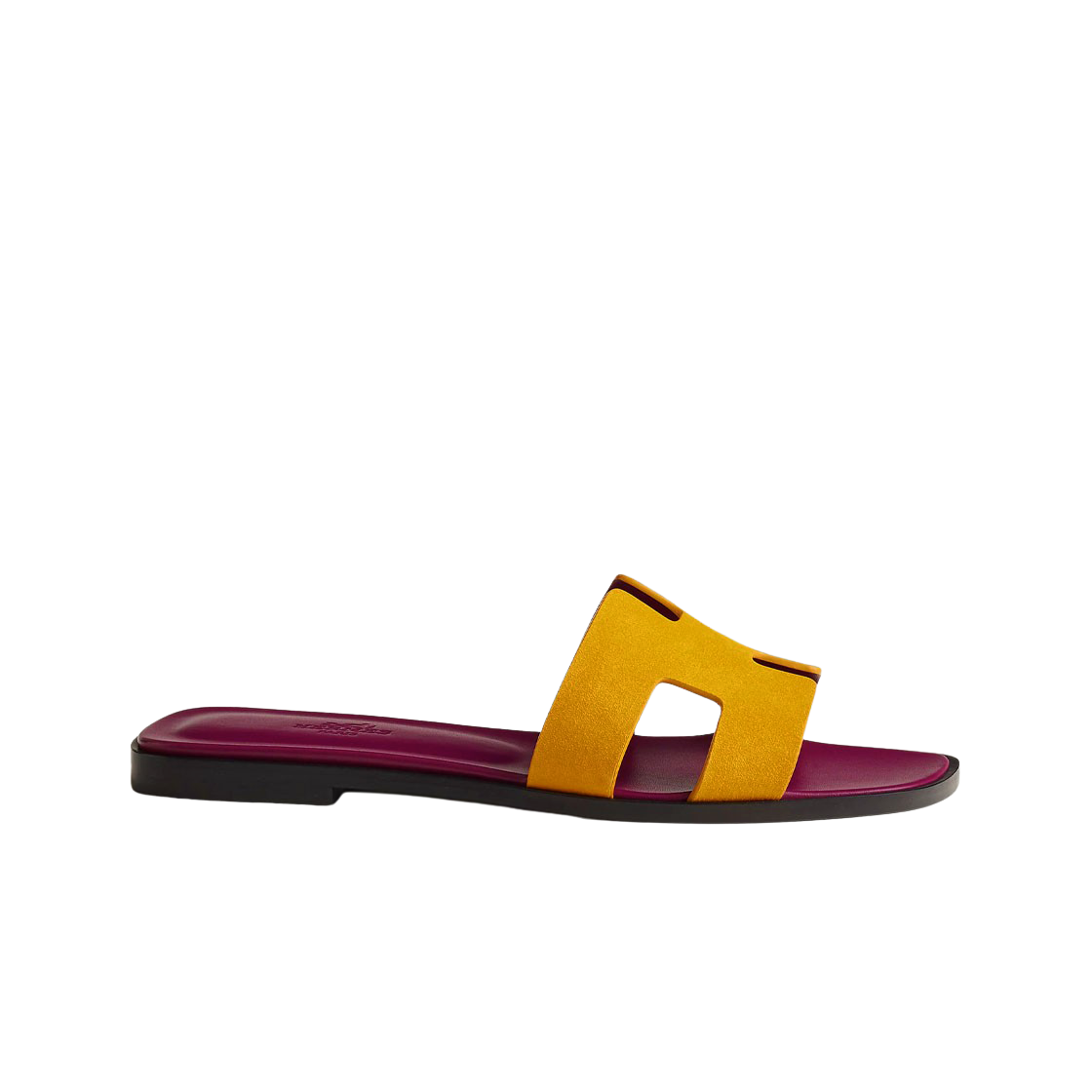 (W) 에르메스 오란 샌들 스웨이드 고트스킨 & 죤 토파즈((W) Hermes Oran Sandal Suede Goatskin & Jaune Topaze) - 1