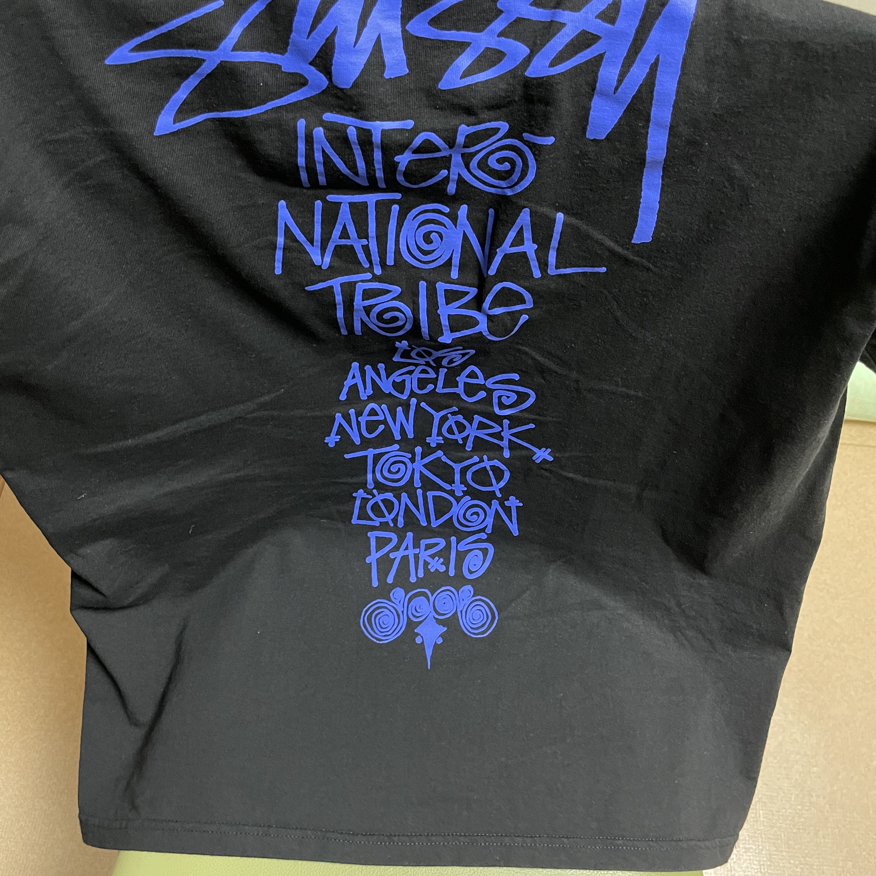 Stussy Tribe Stack T-Shirt Black 착용 스타일
