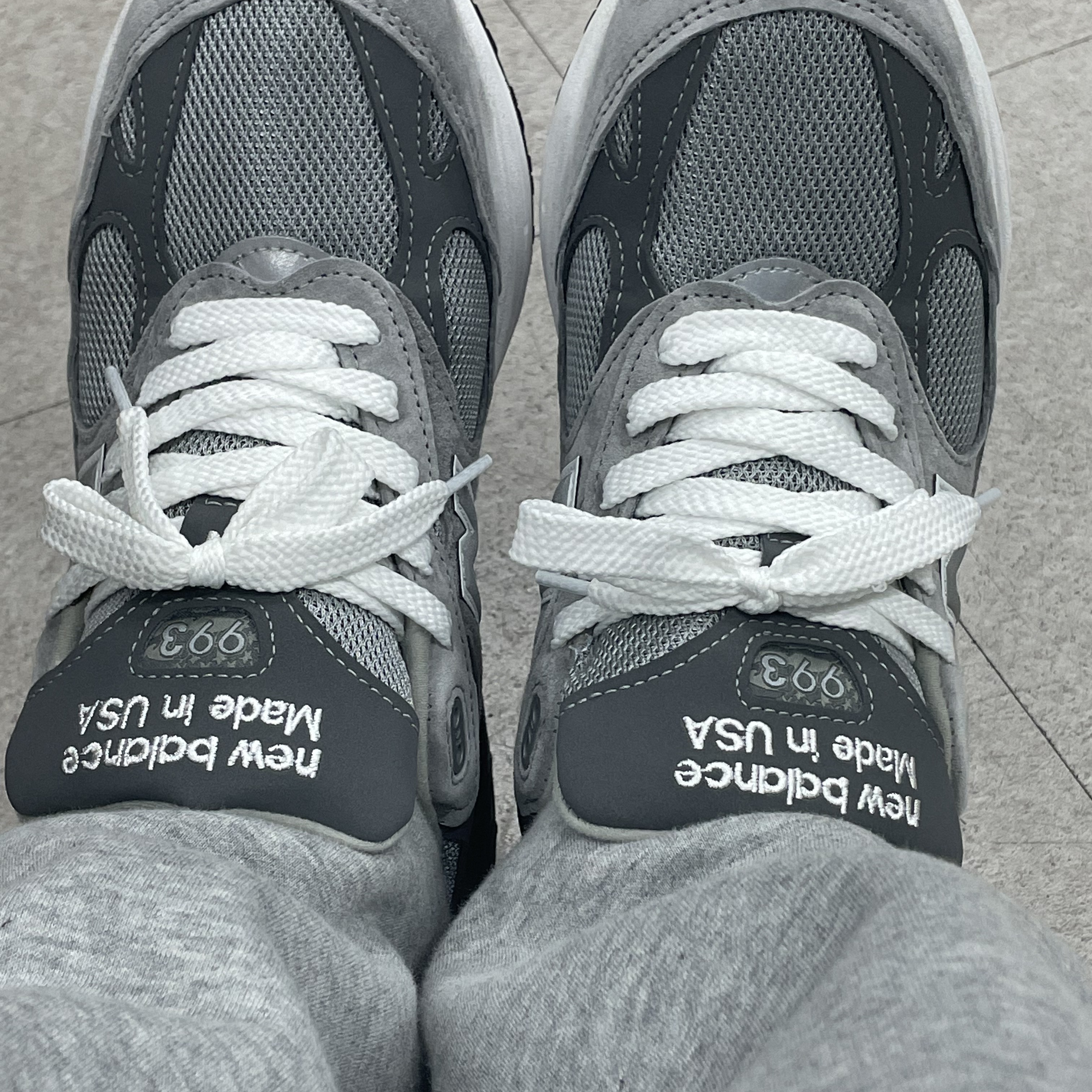 New Balance 993 Made in USA Grey - D Standard 착용 스타일