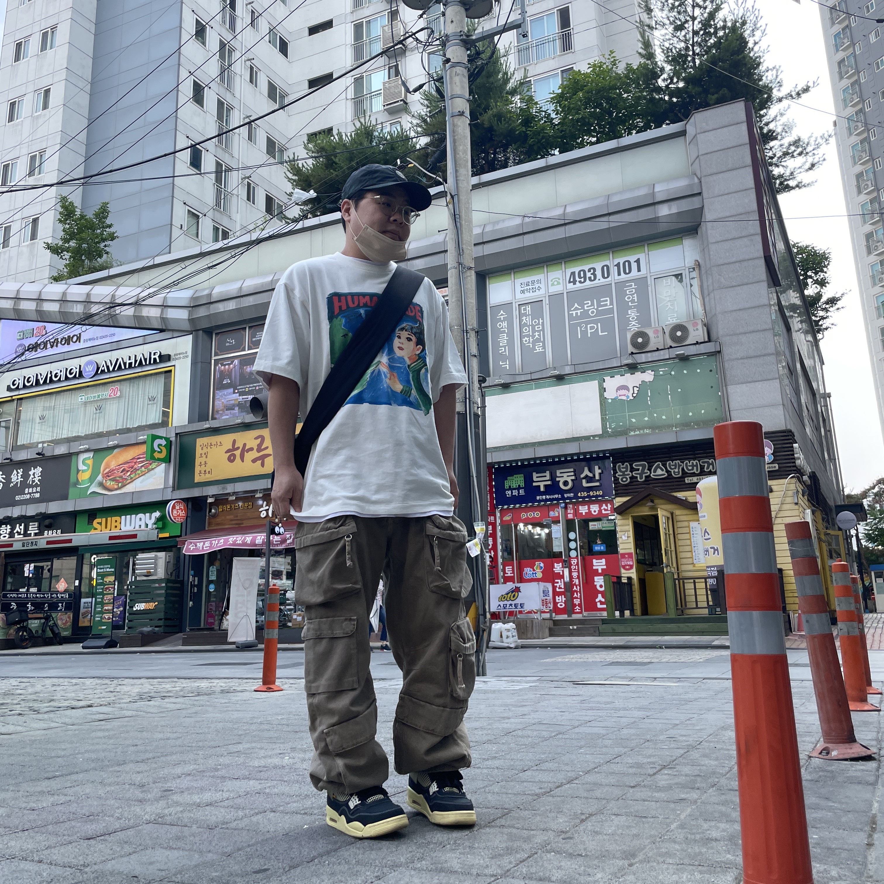 Supreme x Stone Island Painted Camo Nylon 6-Panel Dark Teal - 20FW, Human Made Keiko Sootome T-Shirt #9 White 착용 스타일