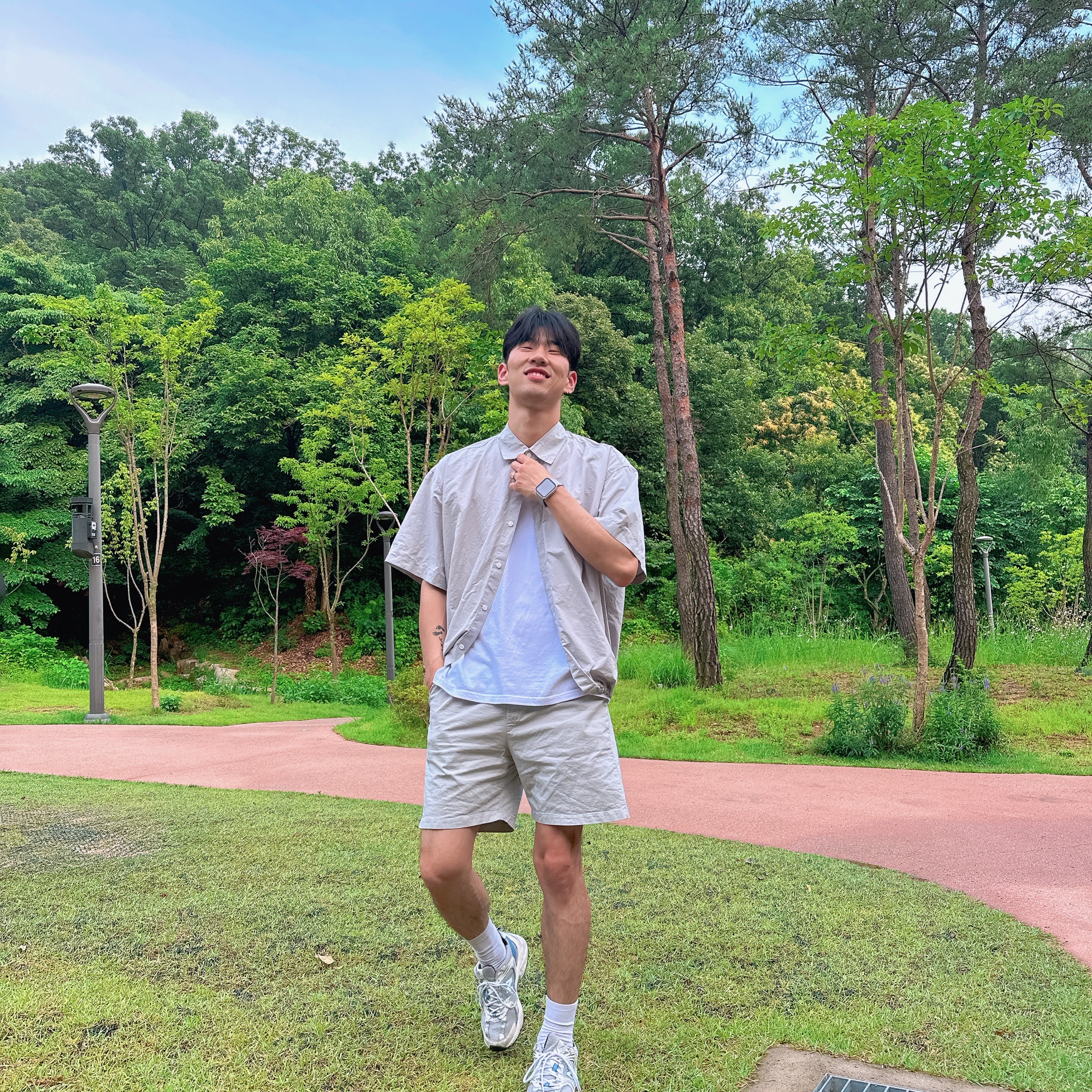 뉴발란스 530 스틸 블루 착용 스타일 - 2