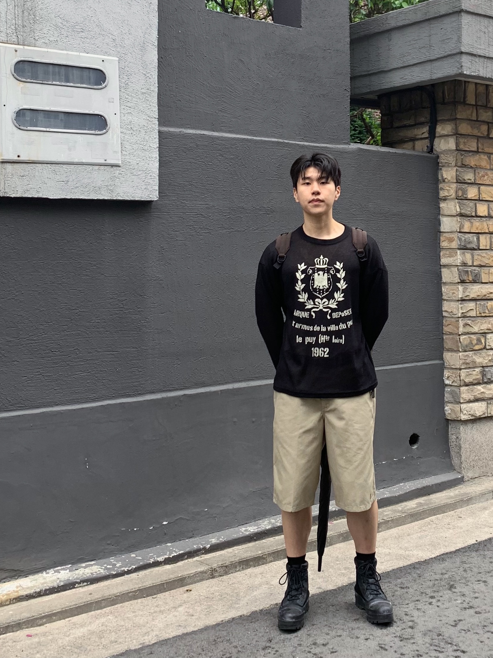 컨버스 x 앰부쉬 척 테일러 올스타 덕 부츠 블랙 착용 스타일 - 1