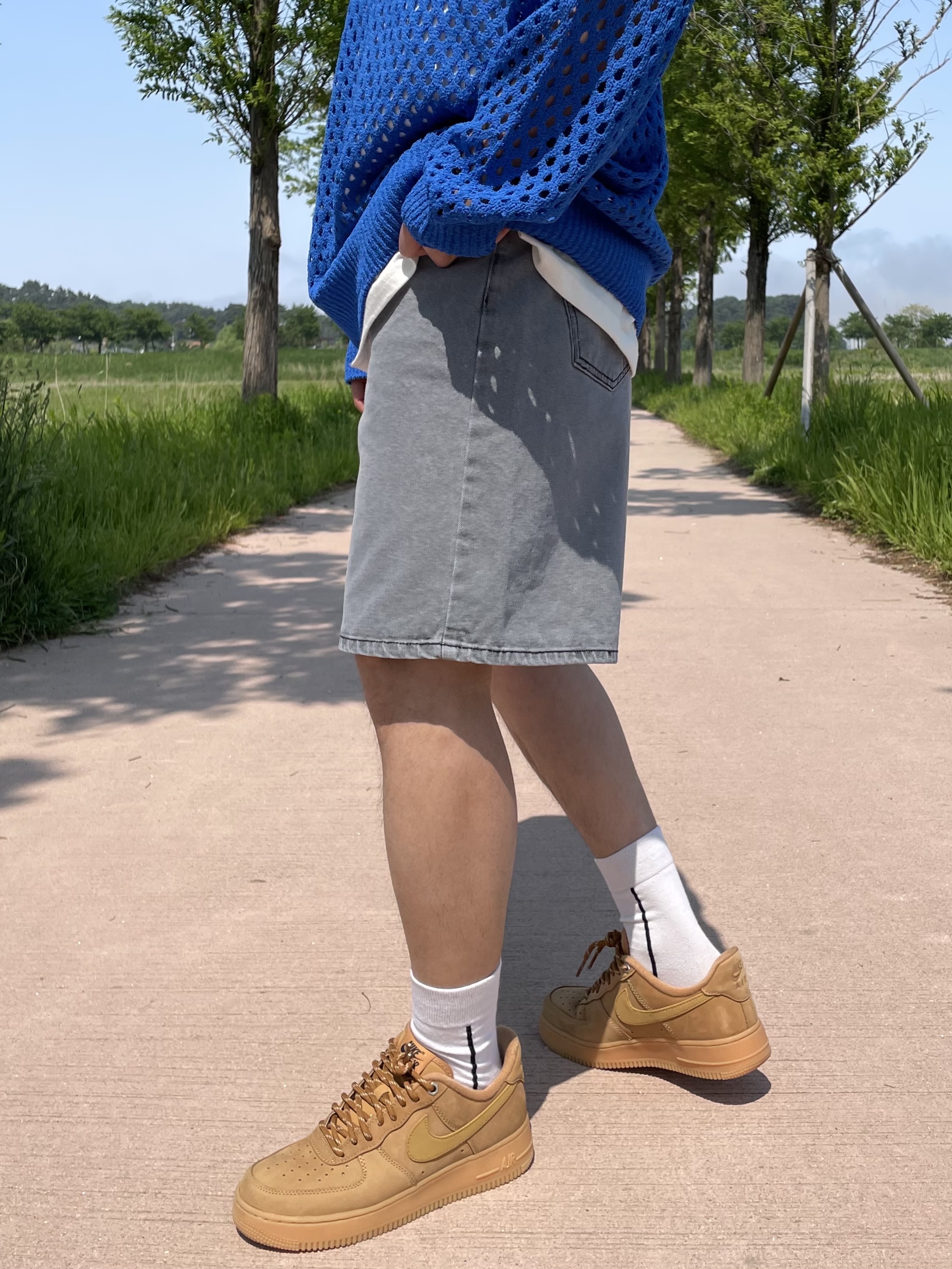 Nike Air Force 1 '07 WB Flax 착용 스타일 - 3