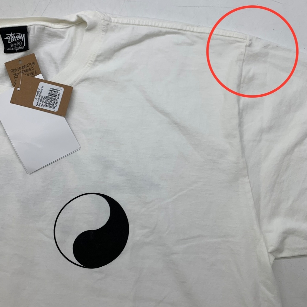 Stussy x Our Legacy Work Shop Yin Yang Pigment Dyed T-Shirt Natural 착용 스타일