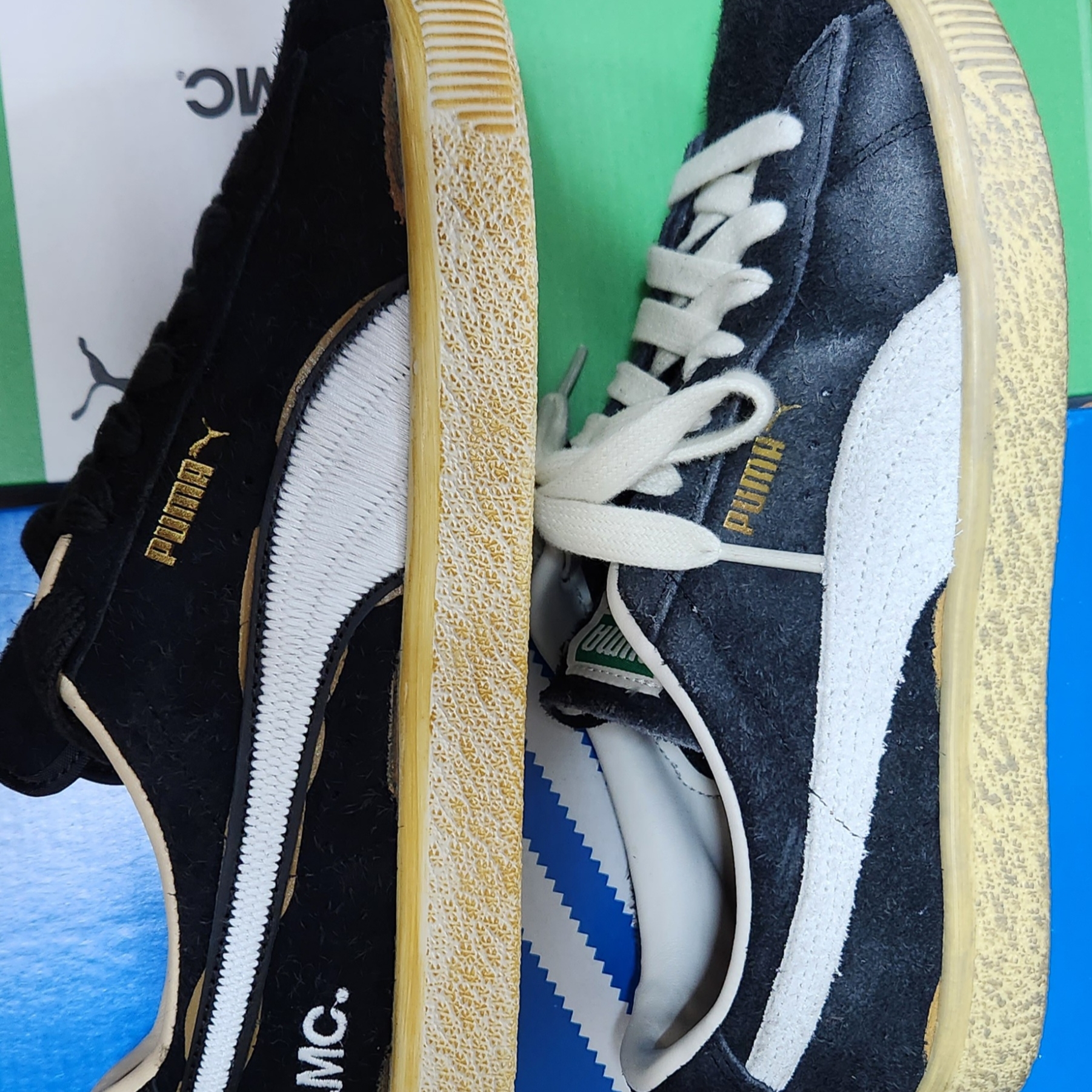 Puma x LMC Suede VTG Black 착용 스타일 - 2