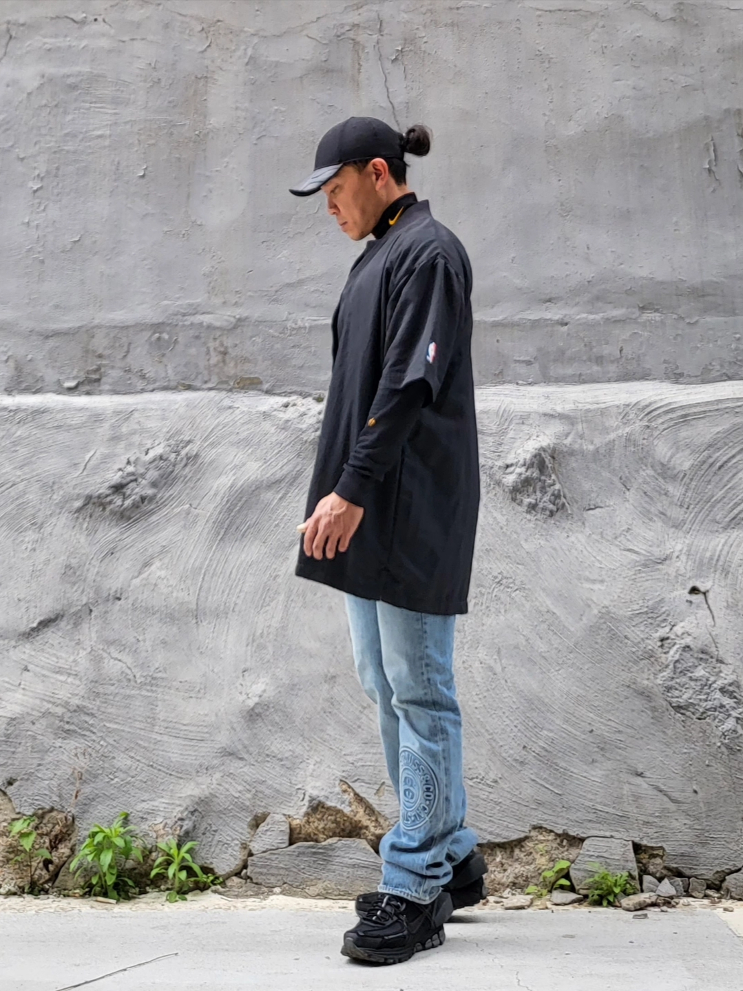 Nike x Drake Nocta NRG Legacy 91 Cap Black, Nike x Drake Nocta Essential Mock Neck Black - US/EU 착용 스타일 - 1