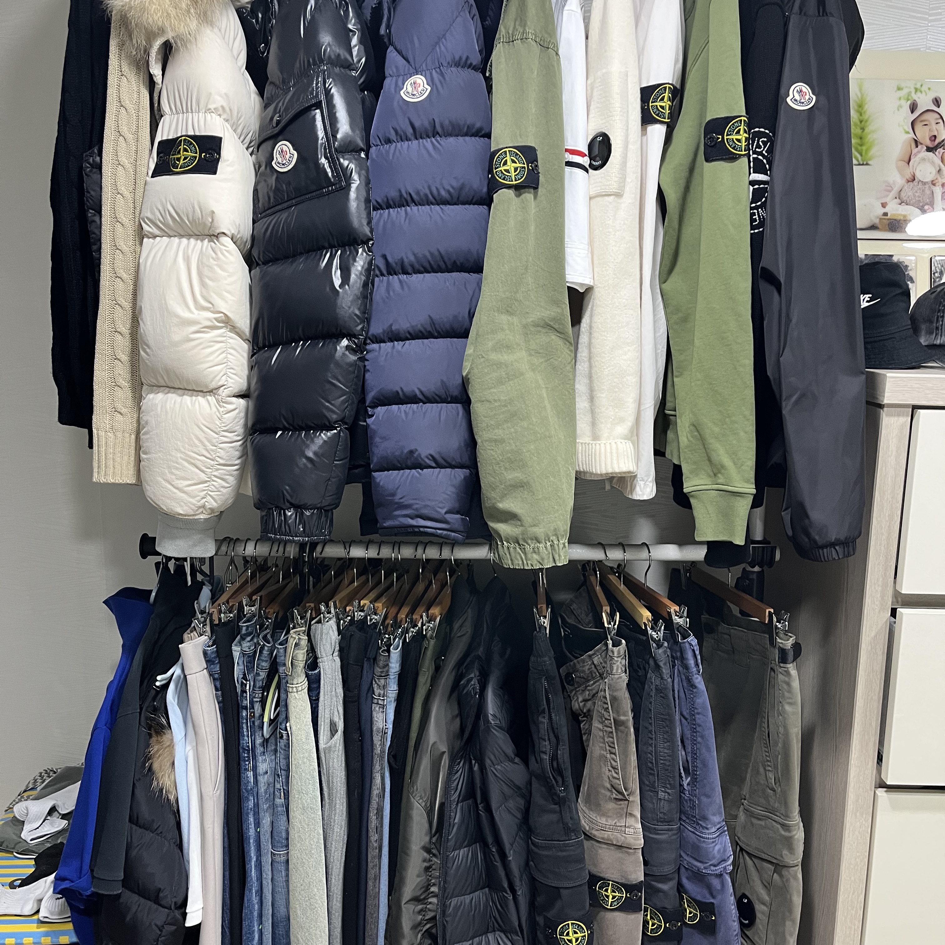 Stone Island 313L1 T.CO+OLD Cargo Pants Black - 22FW 착용 스타일