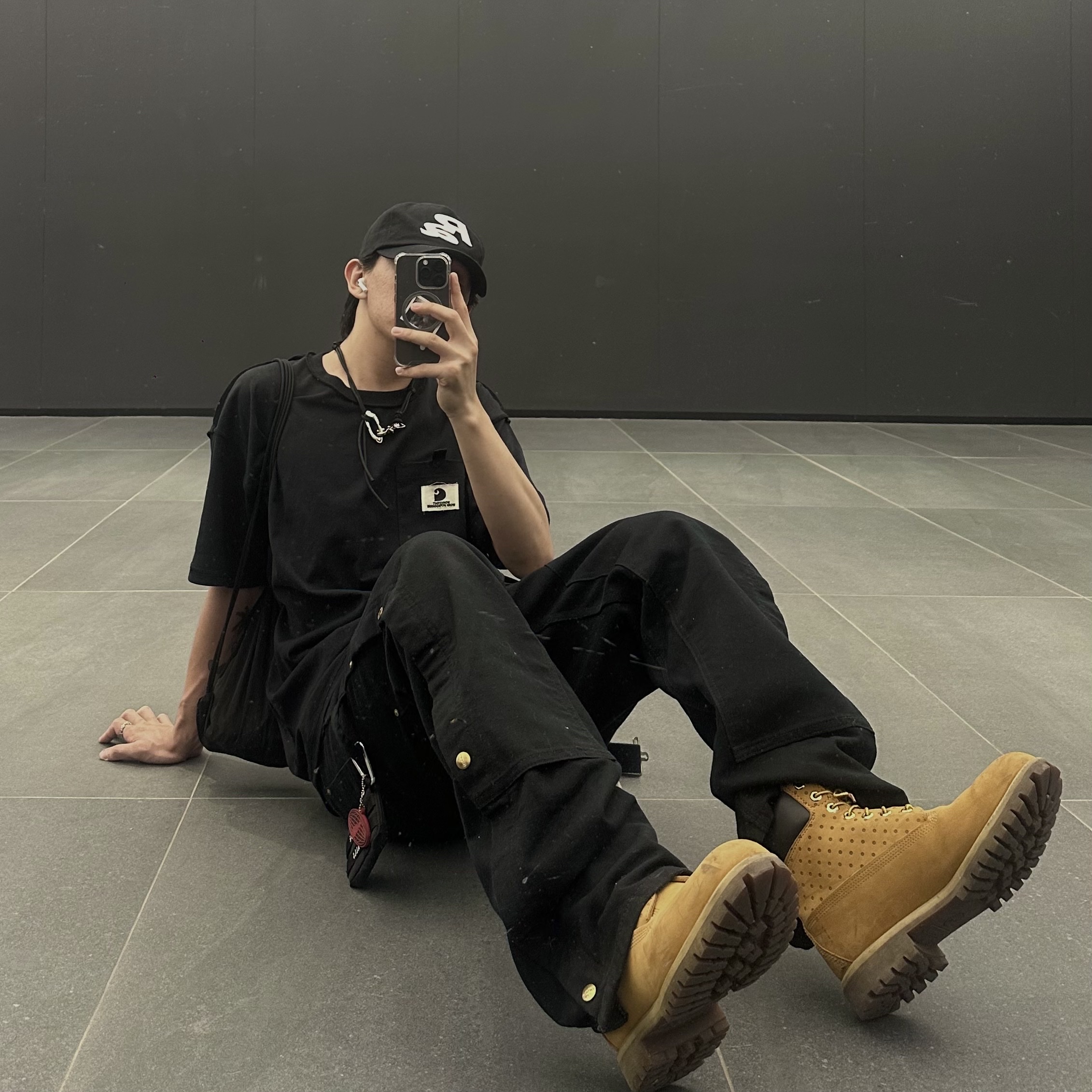 Timberland x Comme des Garcons Shirt x Supreme 6 Inch Boot Wheat - Medium 착용 스타일 - 1