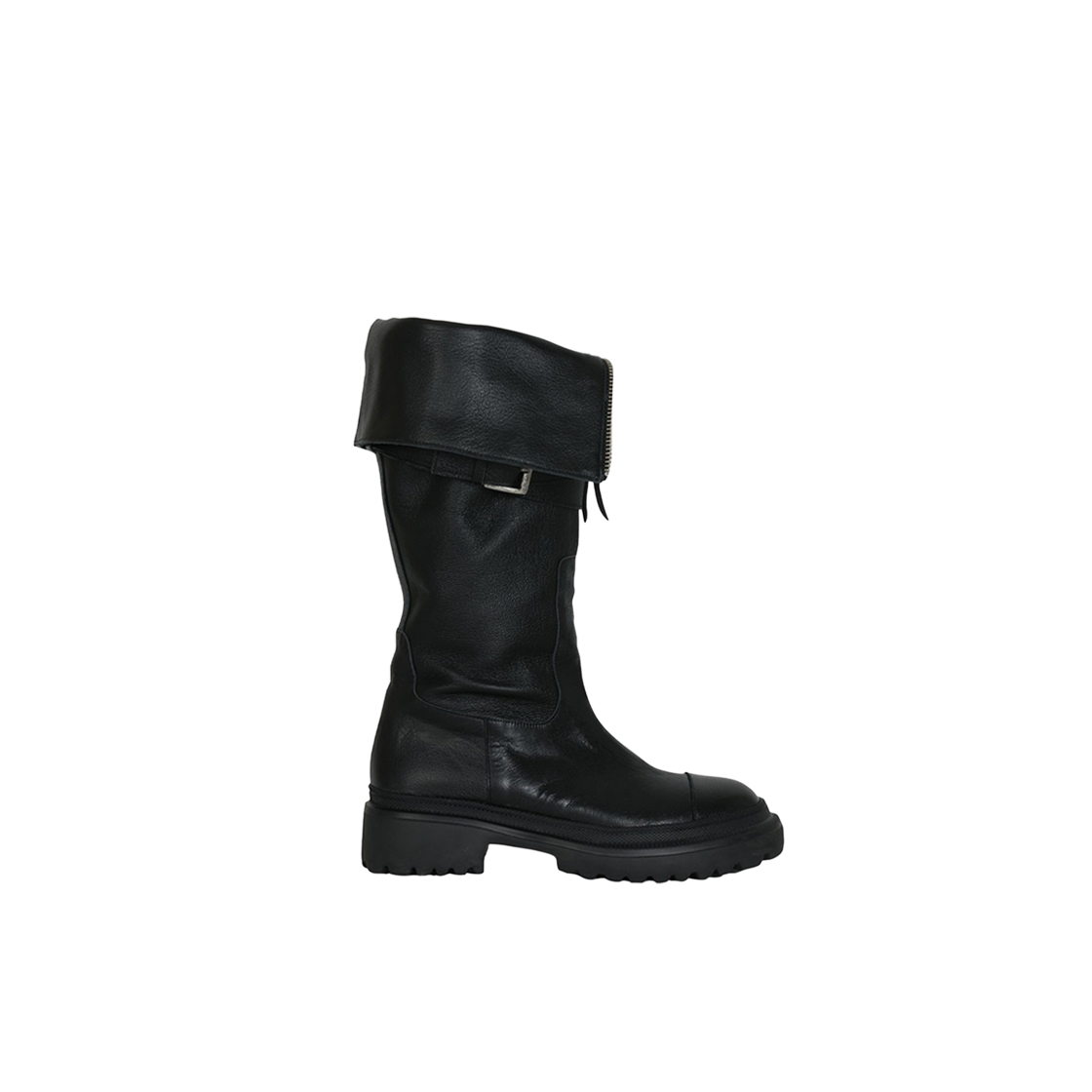 【BOHEMIAN SEOUL】FOLDED BELT LONG BOOTS (BLACK) W) 보헤미안 서울 폴디드 벨트 롱 부츠 블랙 | Bohemian Seoul
