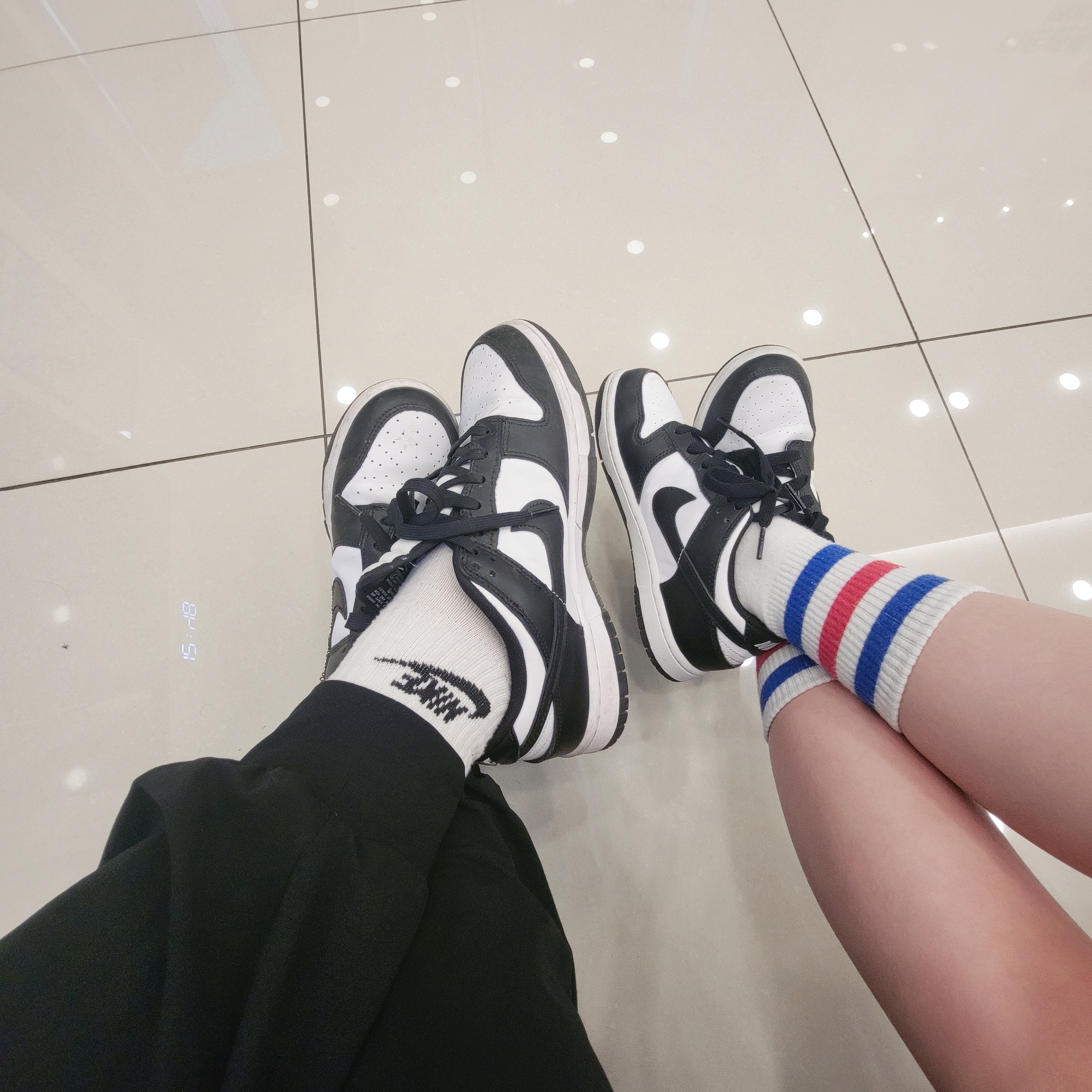 (PS) Nike Dunk Low Black, Nike Dunk Low Retro Black 착용 스타일 - 2