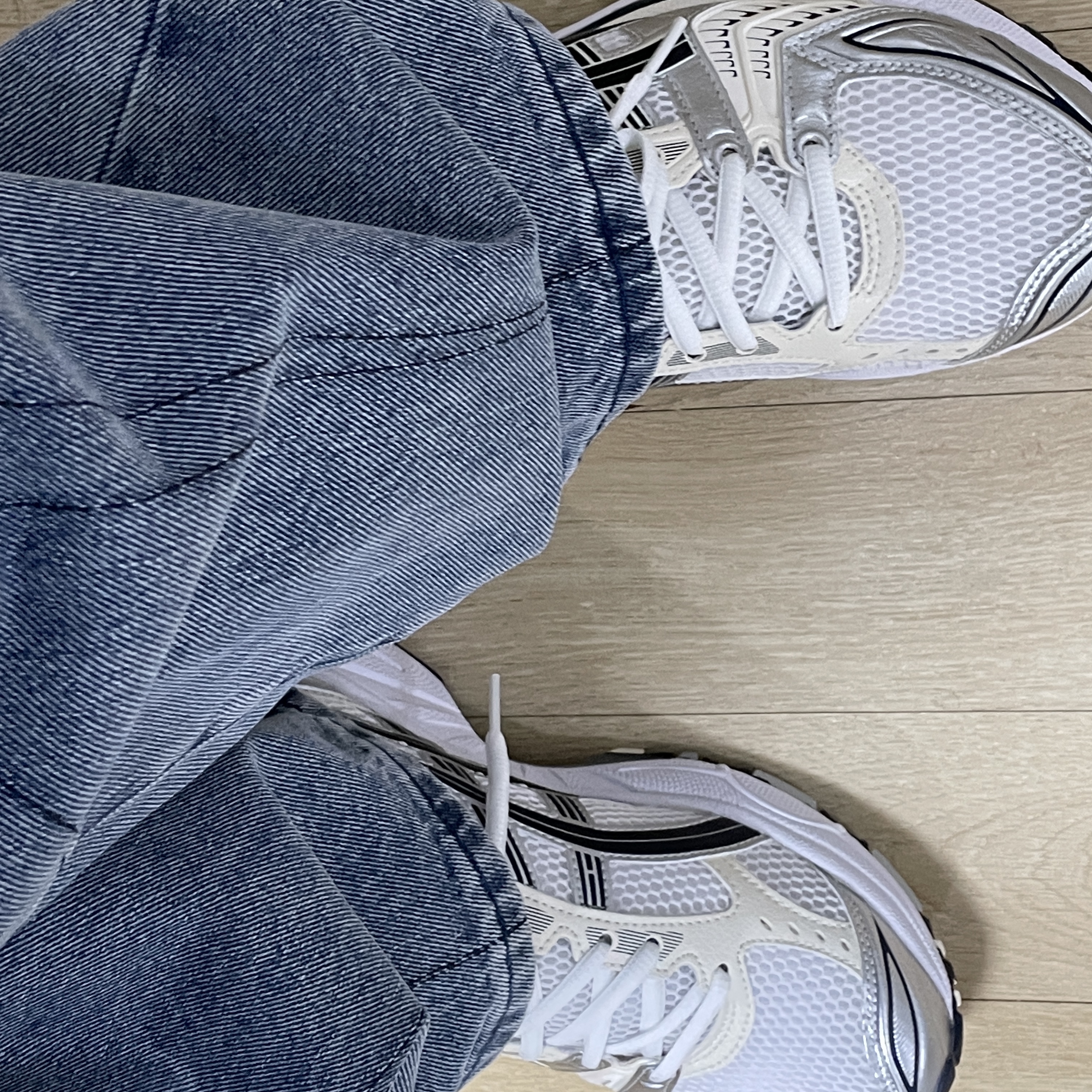 (W) Asics Gel-Kayano 14 White Midnight 착용 스타일 - 1