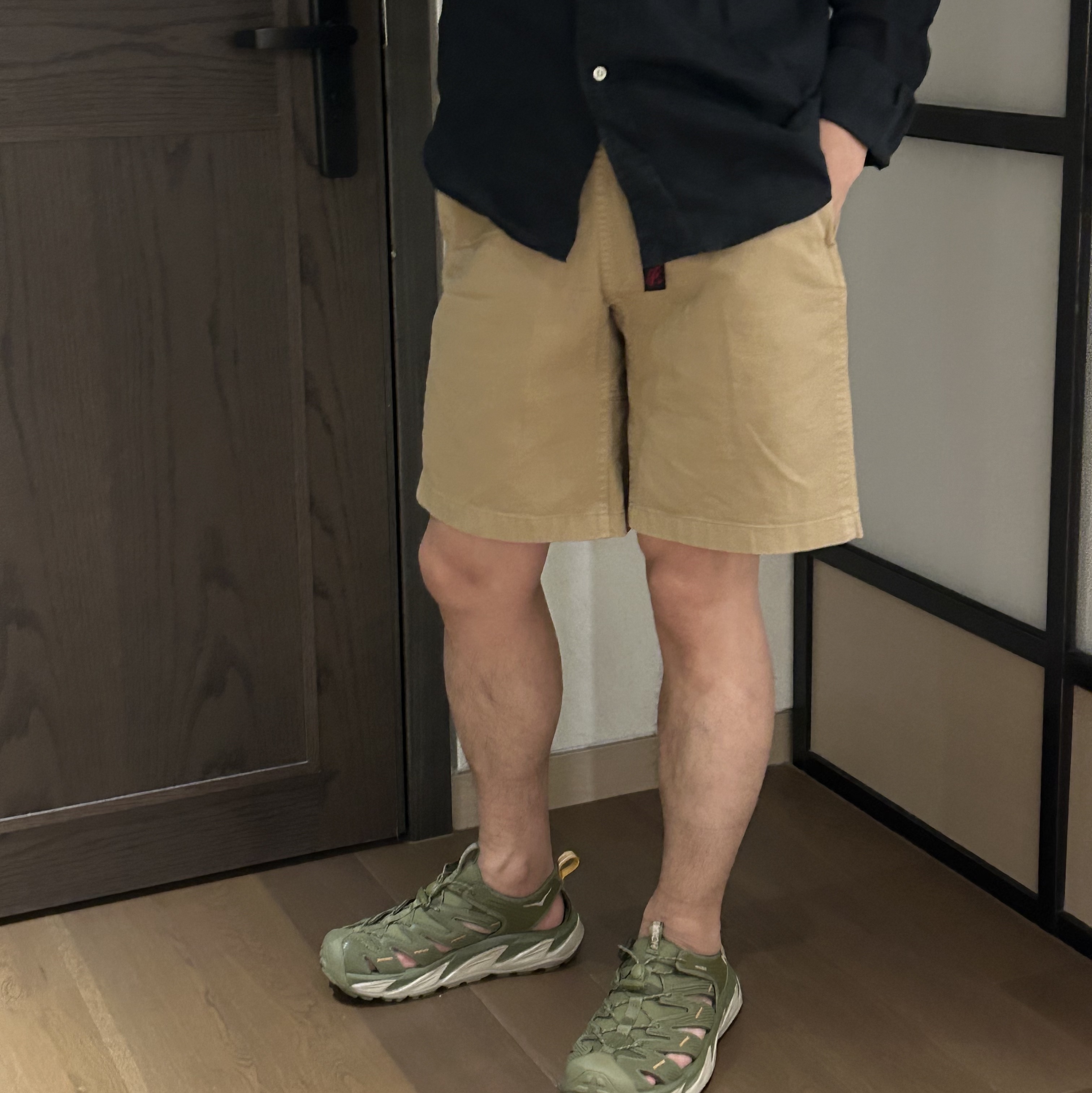 Hoka Hopara Avocado Oxford Tan 착용 스타일