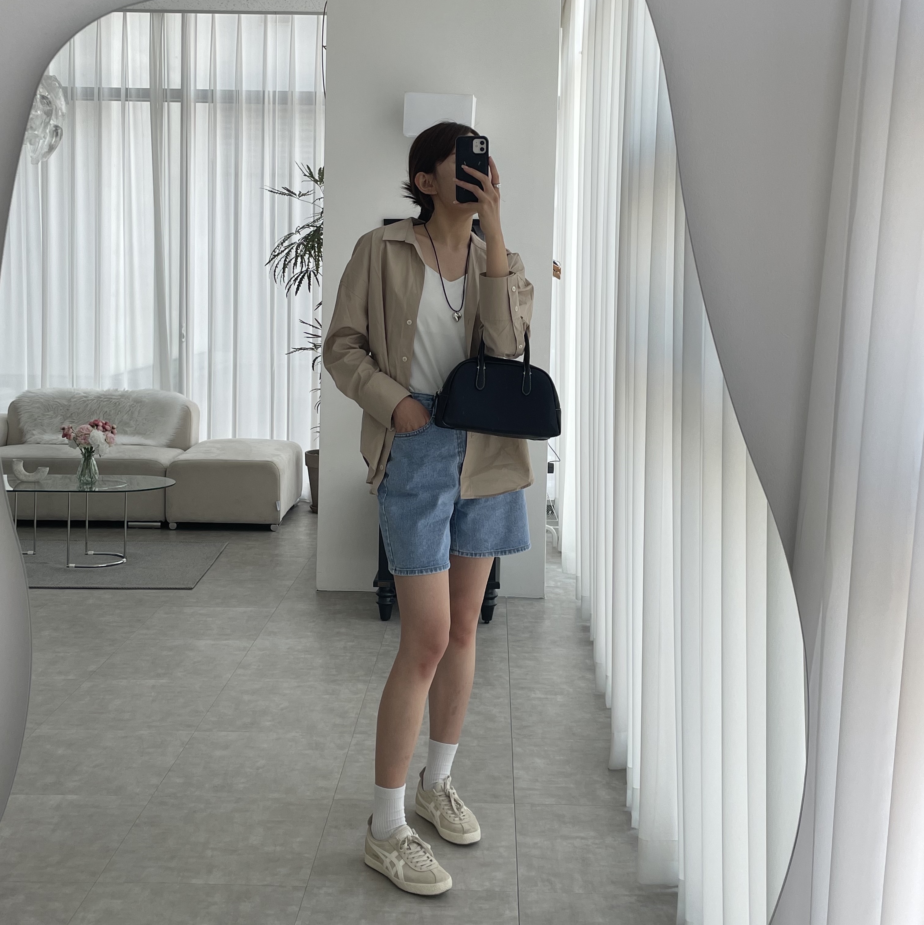 Onitsuka Tiger Mexico 66 Slip-On Cream Cream 착용 스타일