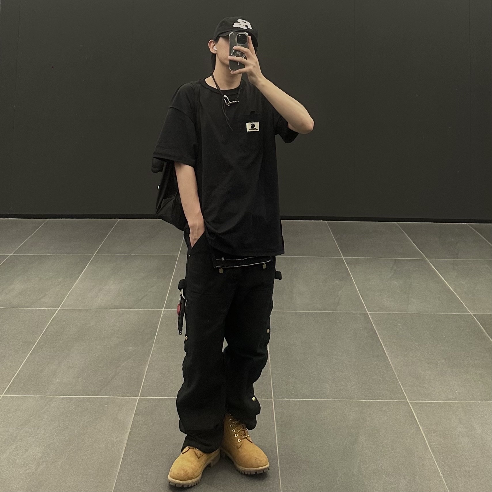 Timberland x Comme des Garcons Shirt x Supreme 6 Inch Boot Wheat - Medium 착용 스타일 - 2