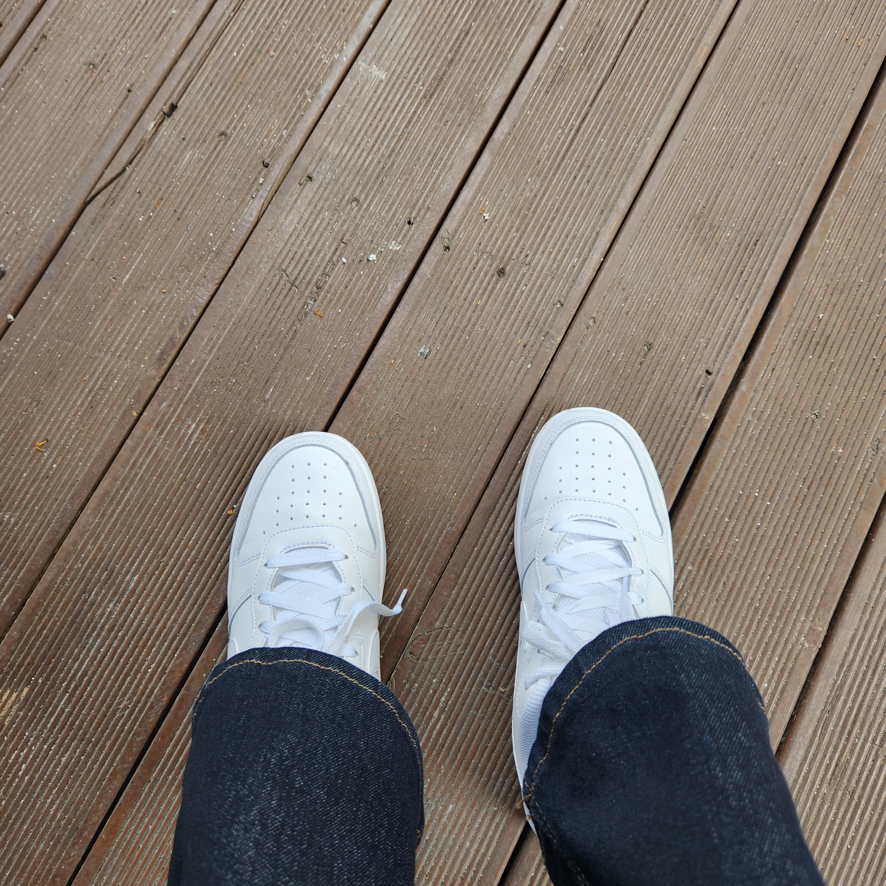 (GS) Nike Court Borough Low 2 Triple White 착용 스타일