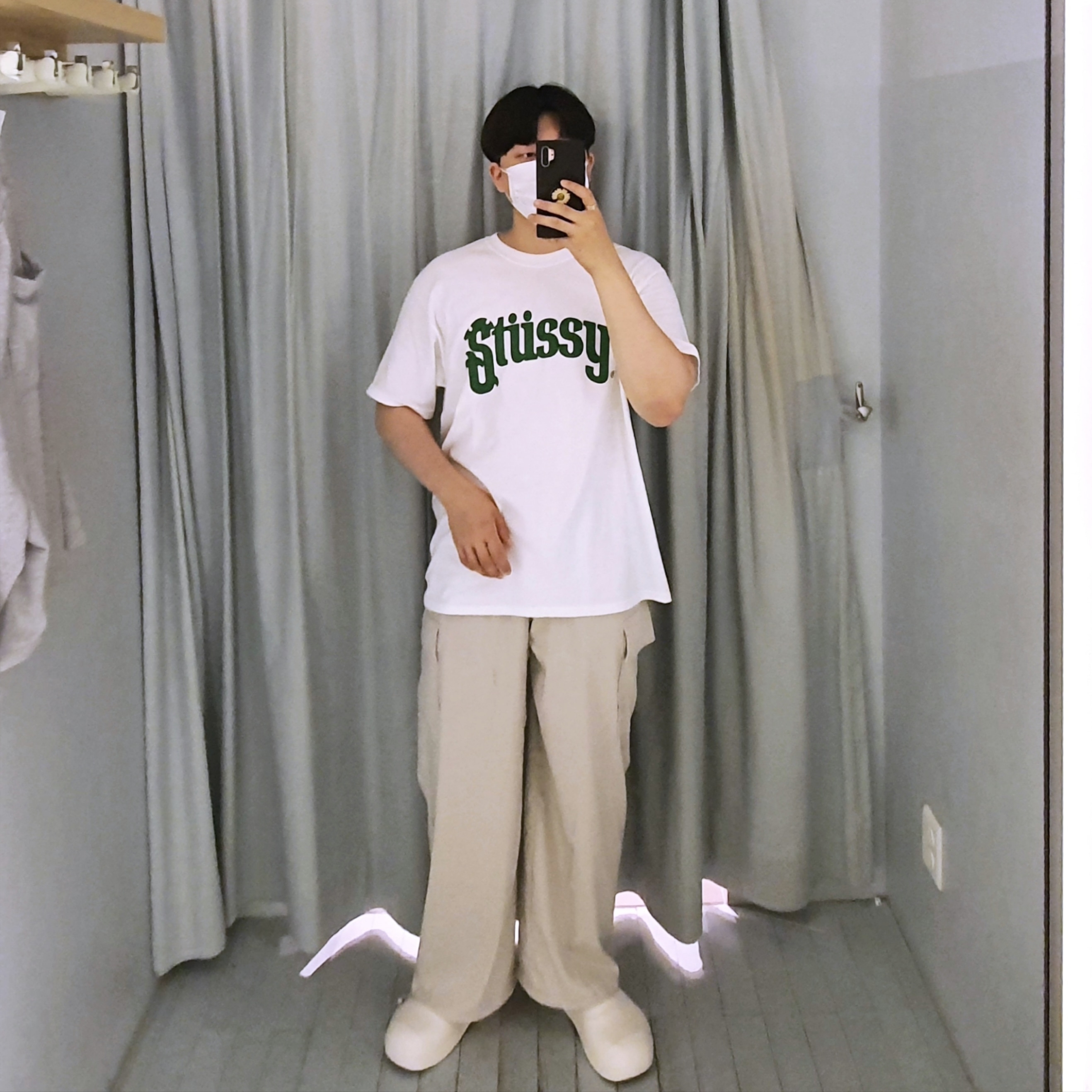 Stussy Soda T-Shirt White 착용 스타일