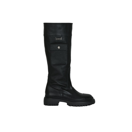 【BOHEMIAN SEOUL】FOLDED BELT LONG BOOTS (BLACK) W) 보헤미안 서울 폴디드 벨트 롱 부츠 블랙 | Bohemian Seoul