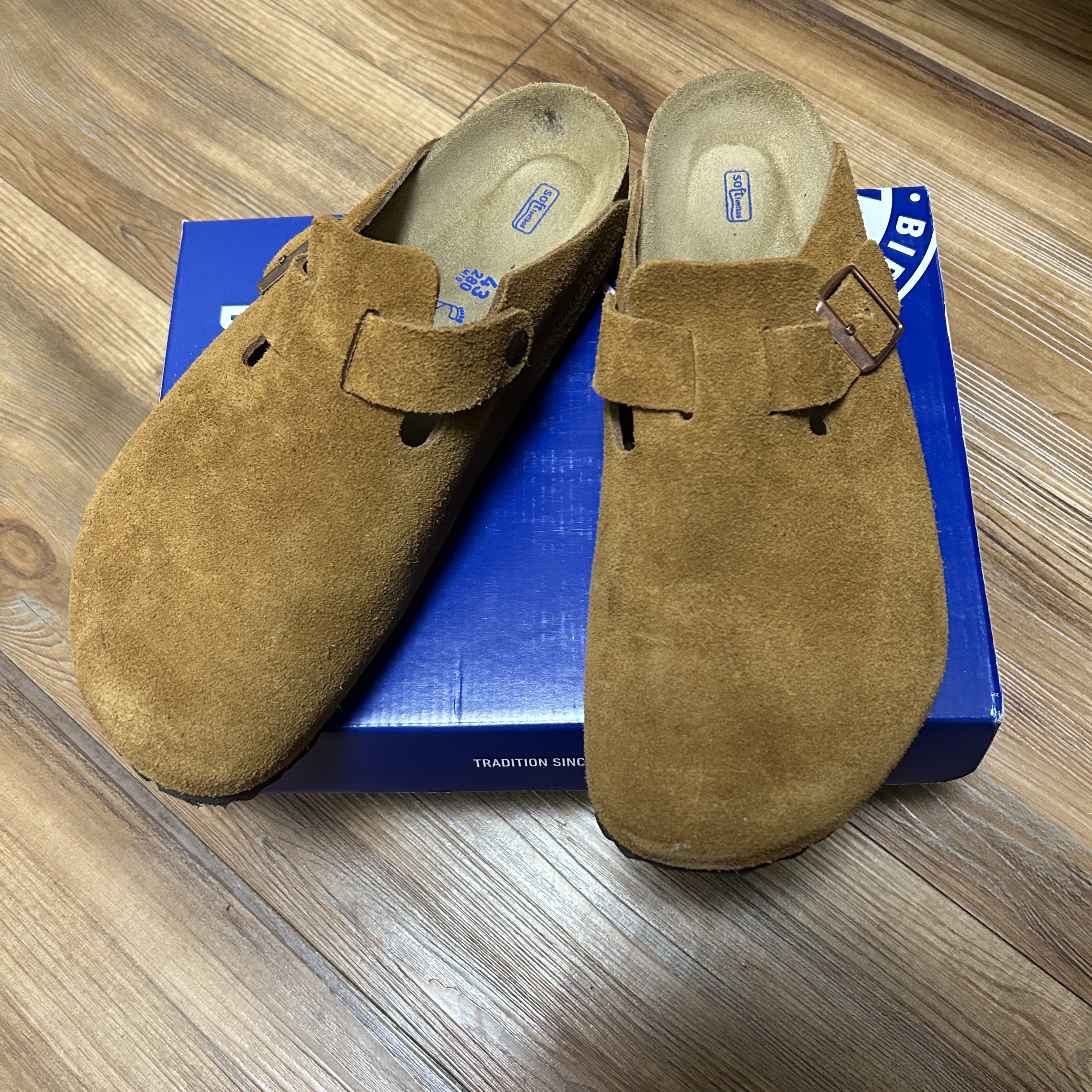 Birkenstock Boston Soft Footbed Mink - Regular 착용 스타일 - 1