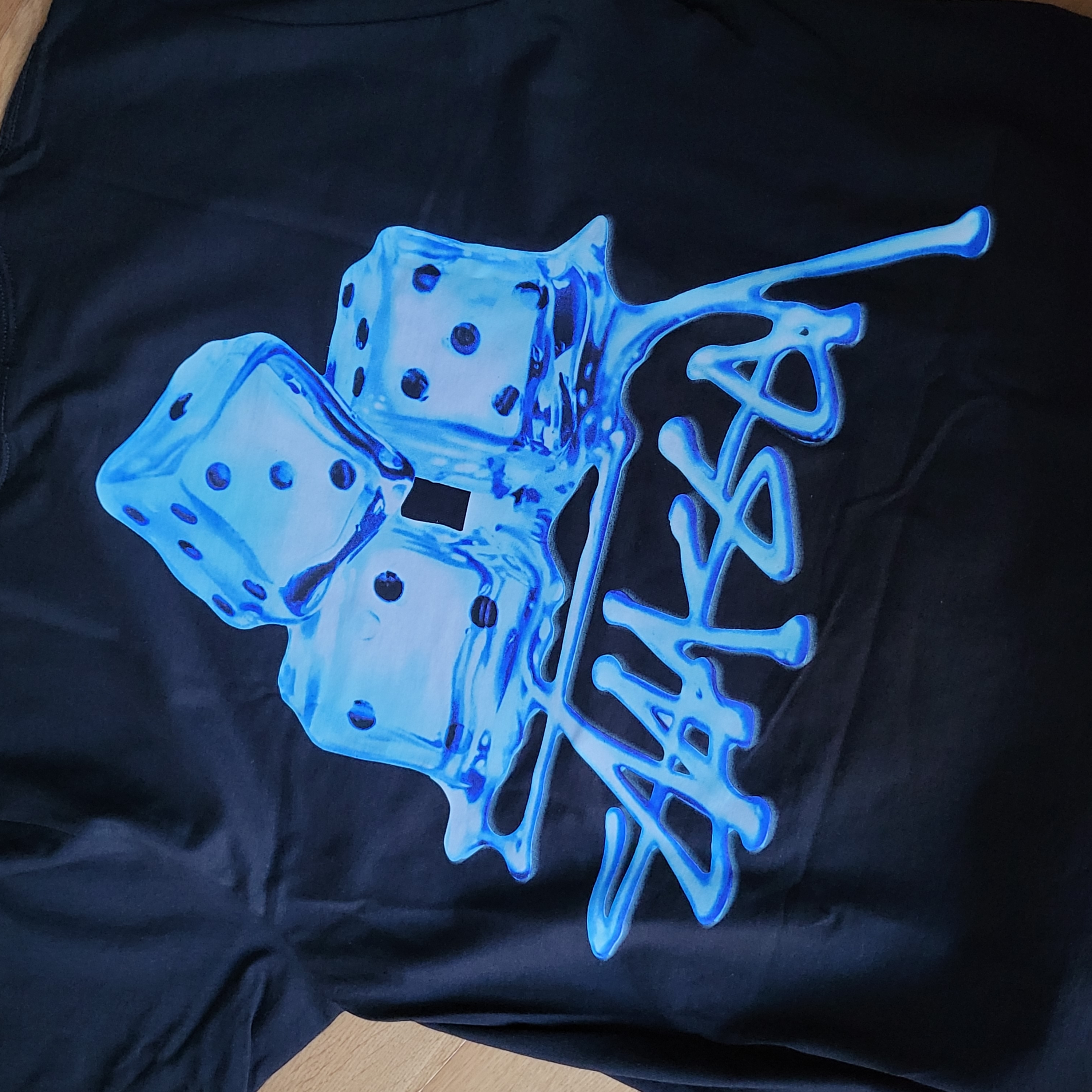 Stussy Melted T-Shirt Black 착용 스타일