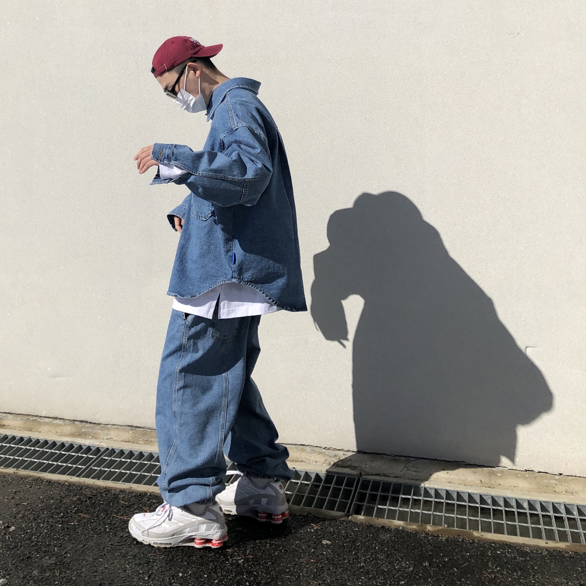 Nike x Supreme Shox Ride 2 SP White 착용 스타일 - 1