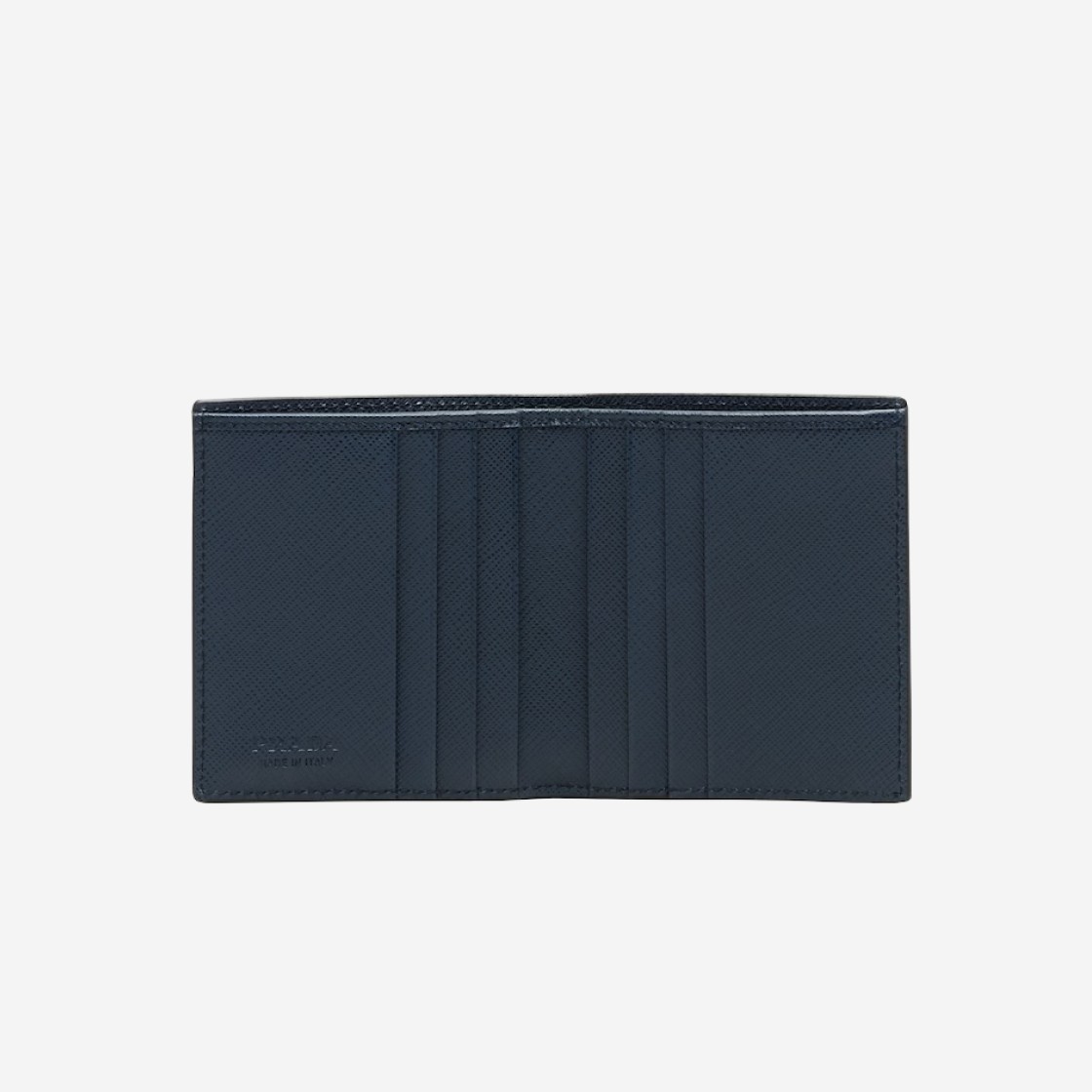 Prada Saffiano Leather Wallet Black Baltic Blue 상세 이미지 2