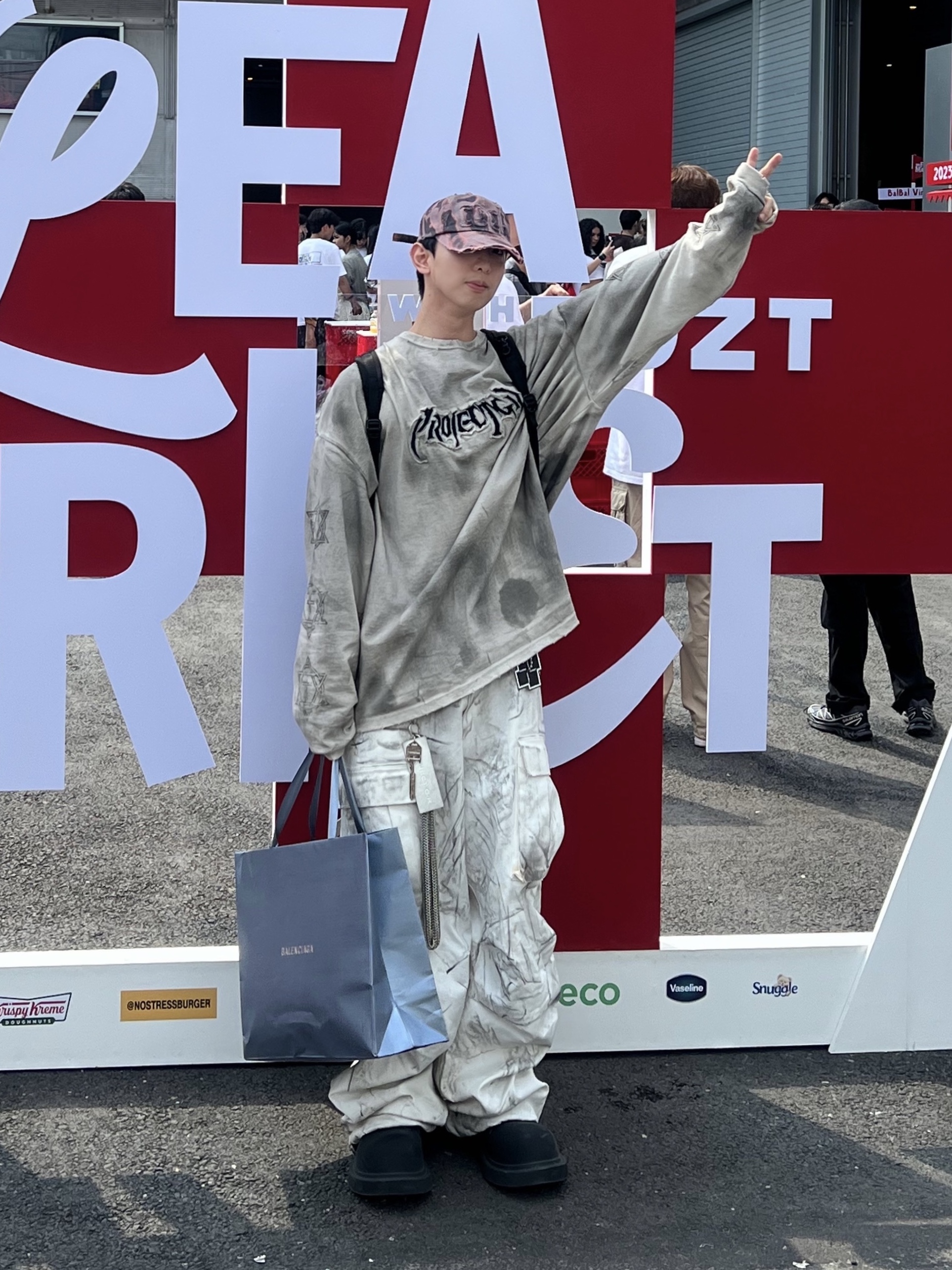 Project G/R Furious Logo Applique L/S T-Shirt Grey - 10 Corso Como Exclusive, Nos Couleurs 01 Cargo Pants Dirty Washing 착용 스타일 - 1