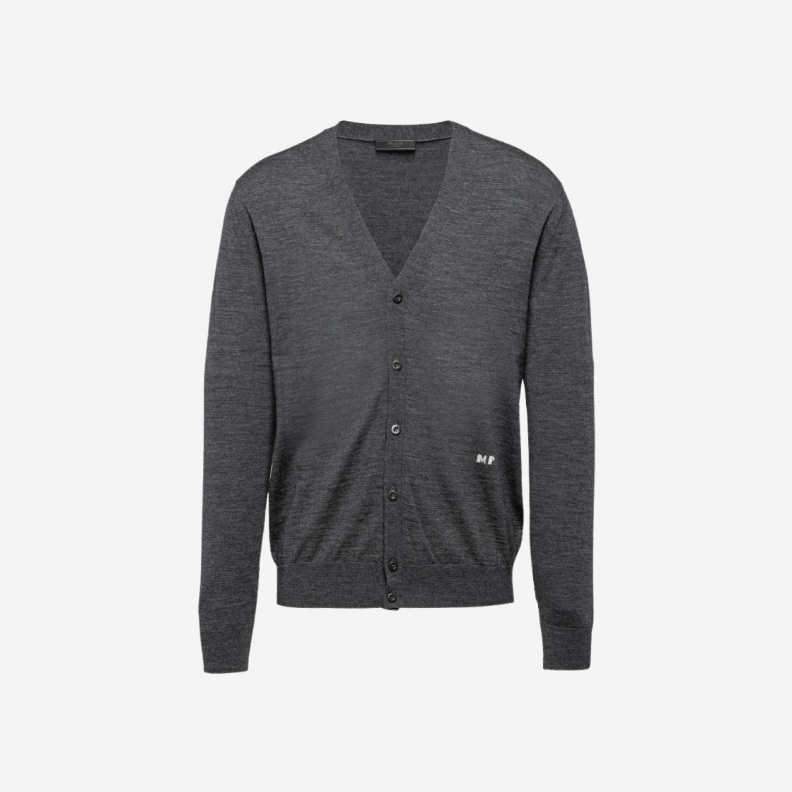 Prada Wool Cardigan Anthracite Gray 상세 이미지 1