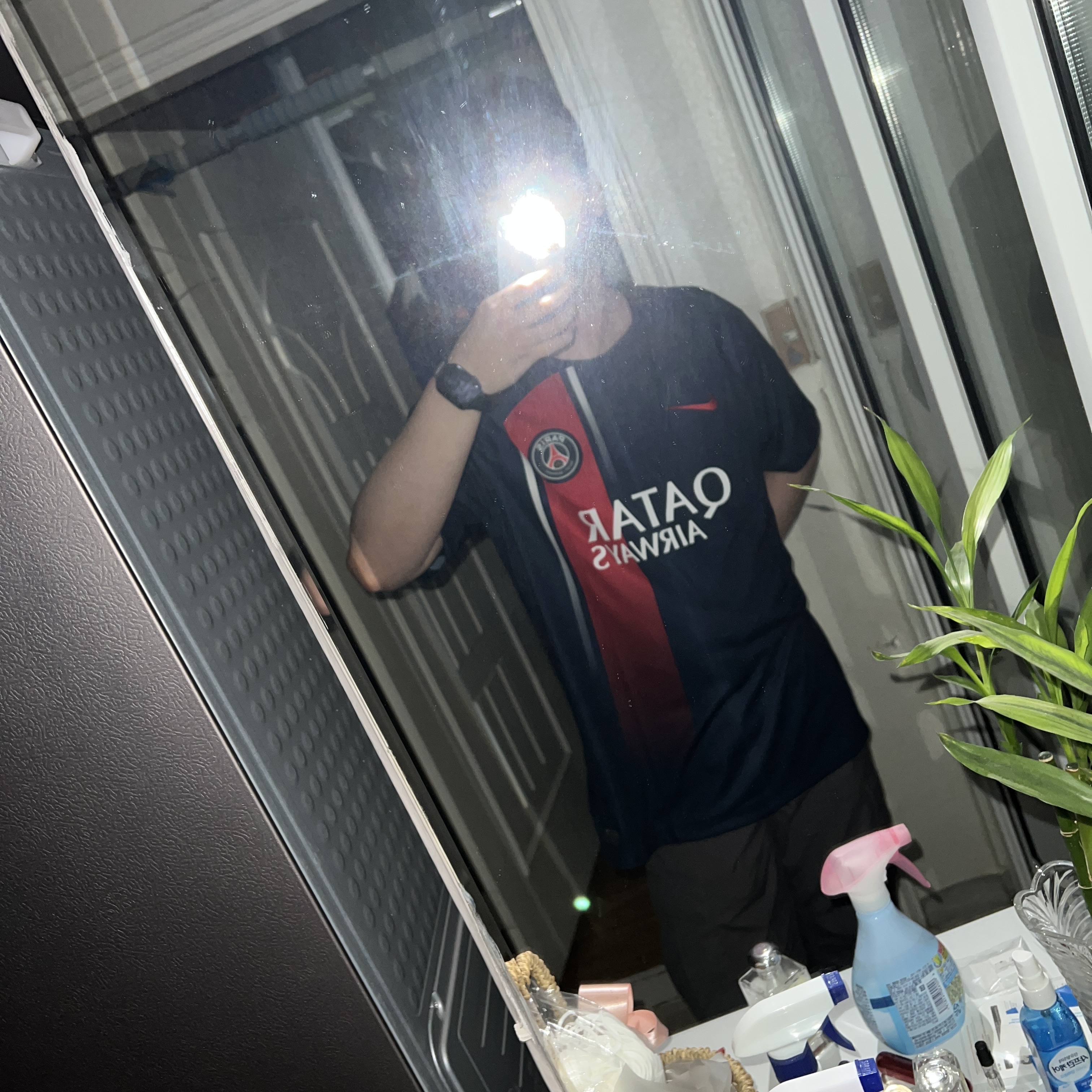 Nike Paris Saint-Germain 2023/24 Dri-Fit Stadium Home Jersey Midnight Navy (Non Marking Ver.) 착용 스타일