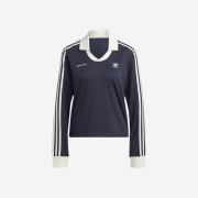 (W) Adidas x Sporty & Rich Long Sleeve Football Jersey Legend Ink - US Sizing