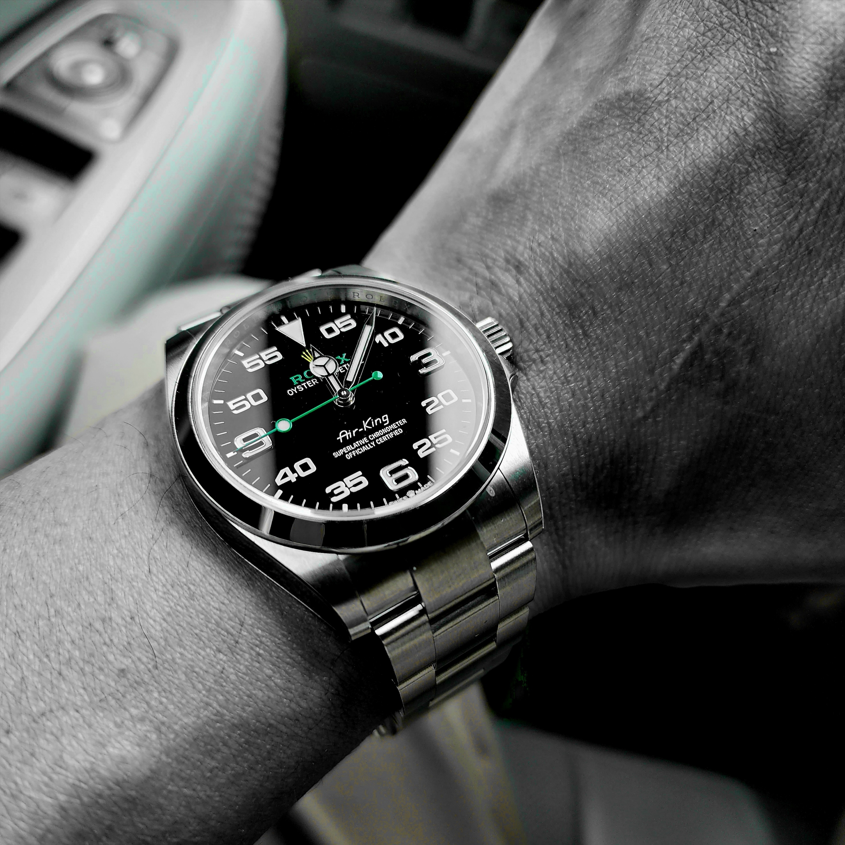 Rolex Air-King 40mm 126900 Black Oyster 착용 스타일