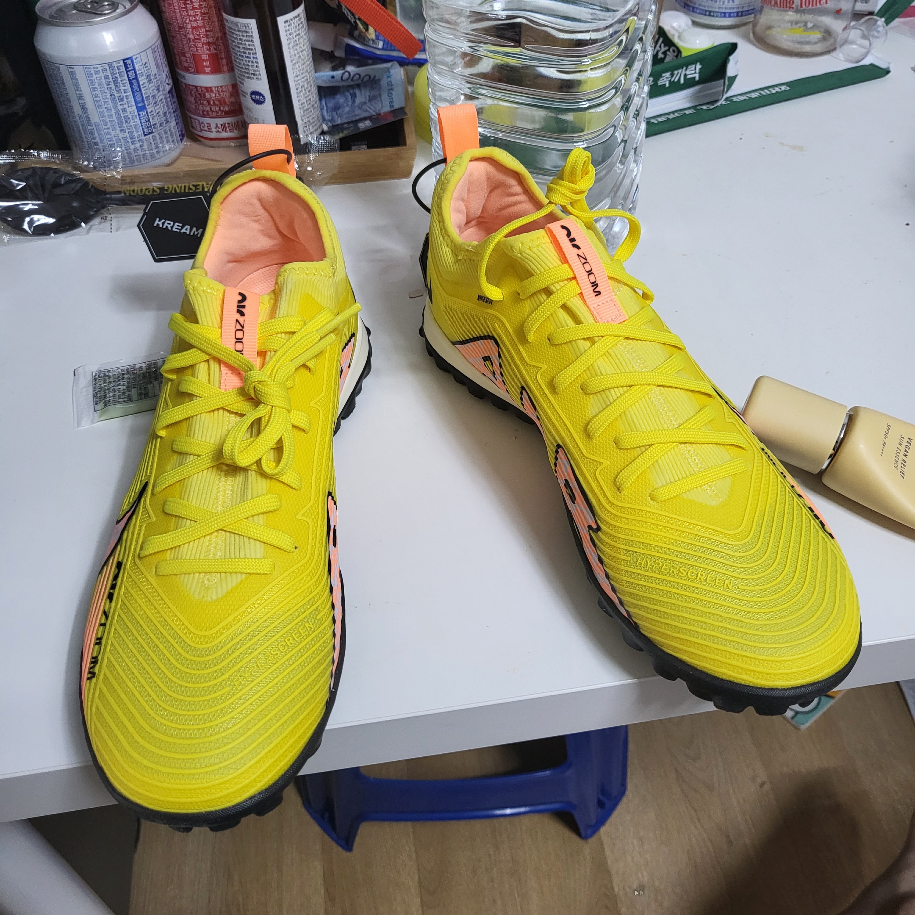 Nike Zoom Mercurial Vapor 15 Pro TF Yellow Strike 착용 스타일 - 3