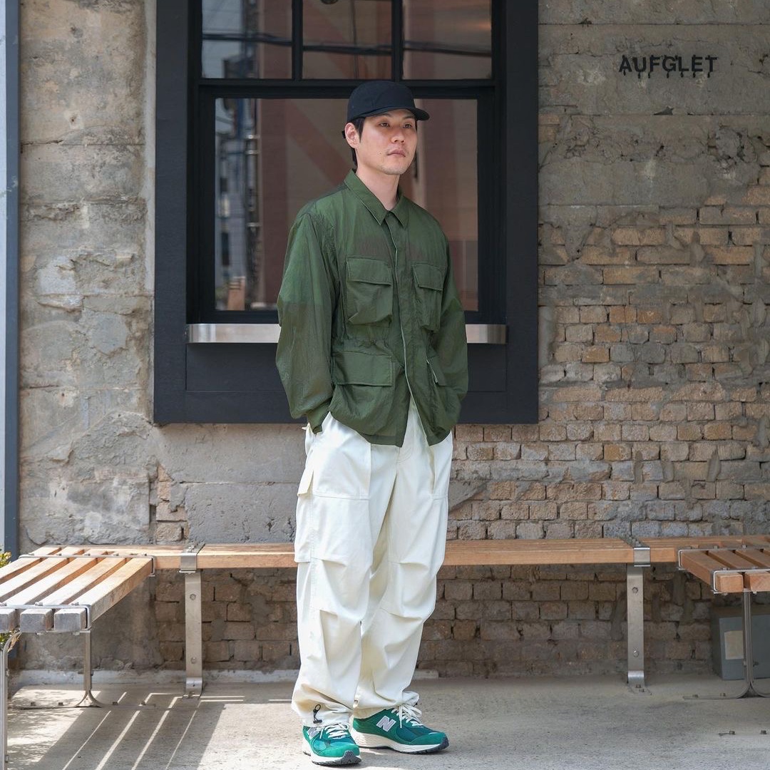 Rootfinder Maneuver Jacket Deep Green, Rootfinder Maneuver Jacket Grey 착용 스타일