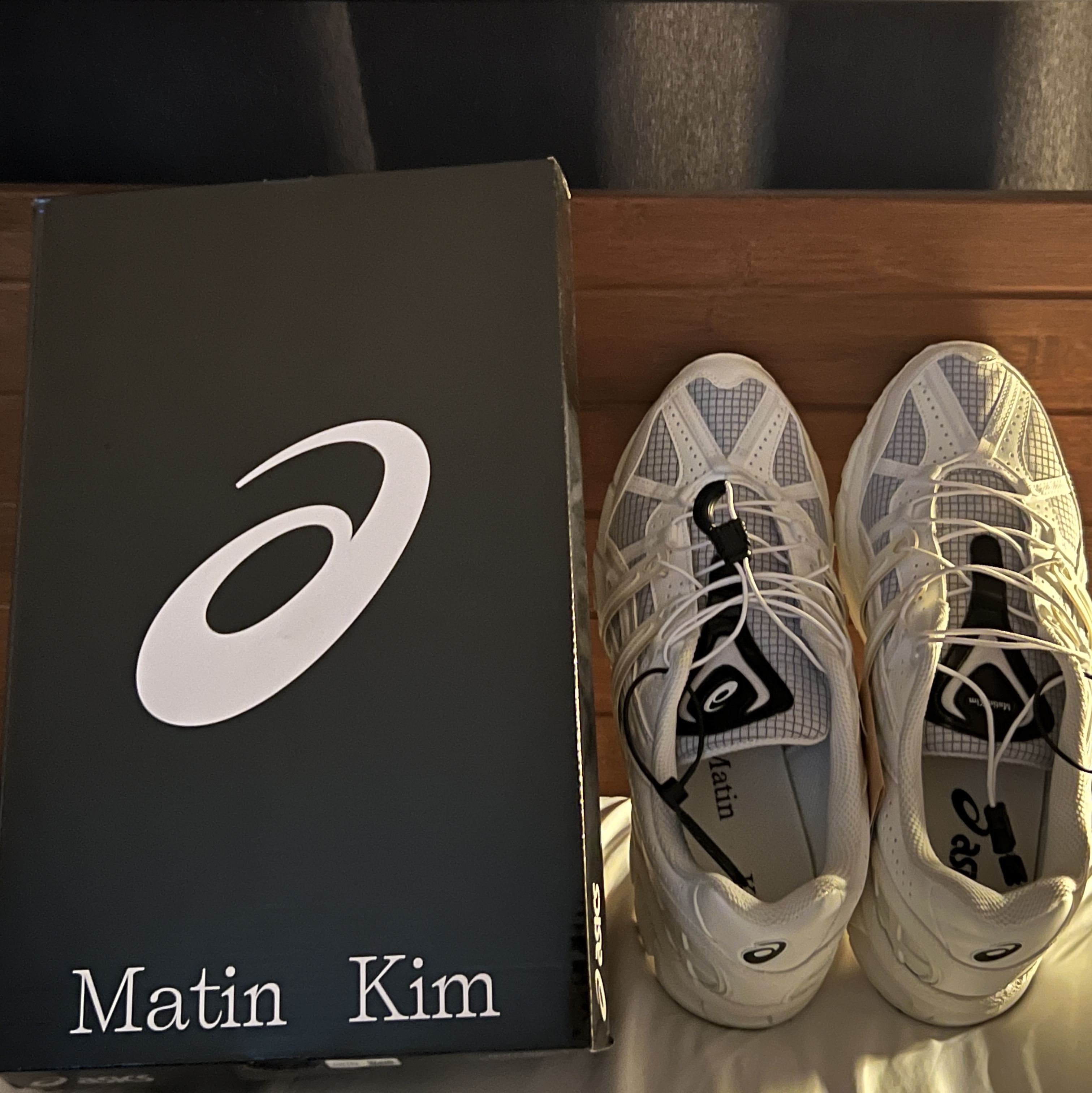 (W) Asics x Matin Kim Gel-Sonoma 15-50 Glacier Grey White 착용 스타일
