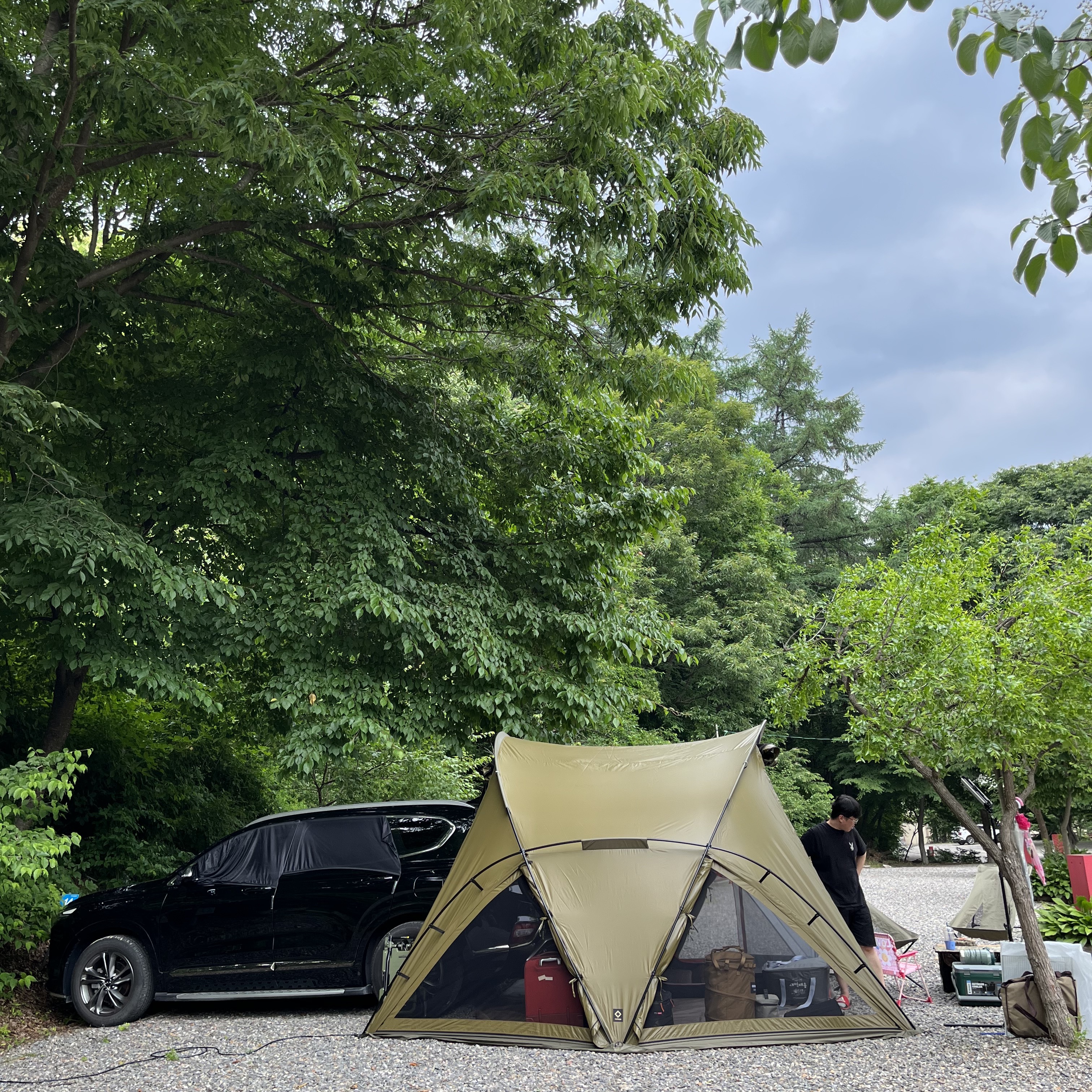 Helinox Tactical V-Tarp 4.0 R1 Coyote Tan 착용 스타일 - 1