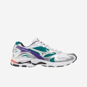 Mizuno Wave Rider 10 White Silver Teal Blue