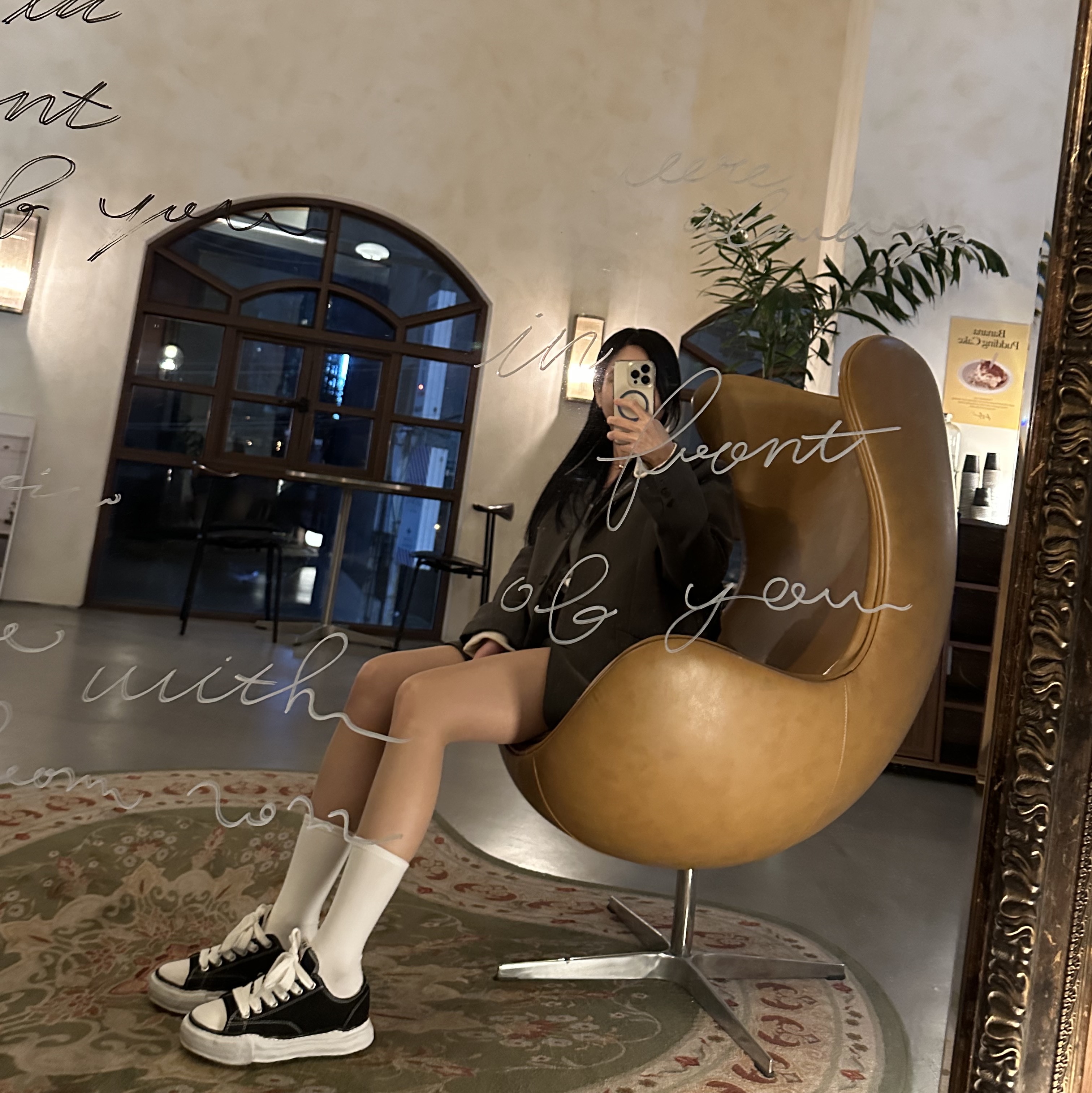 Maison Mihara Yasuhiro Peterson OG Sole Canvas Low Sneakers Black 착용 스타일 - 2