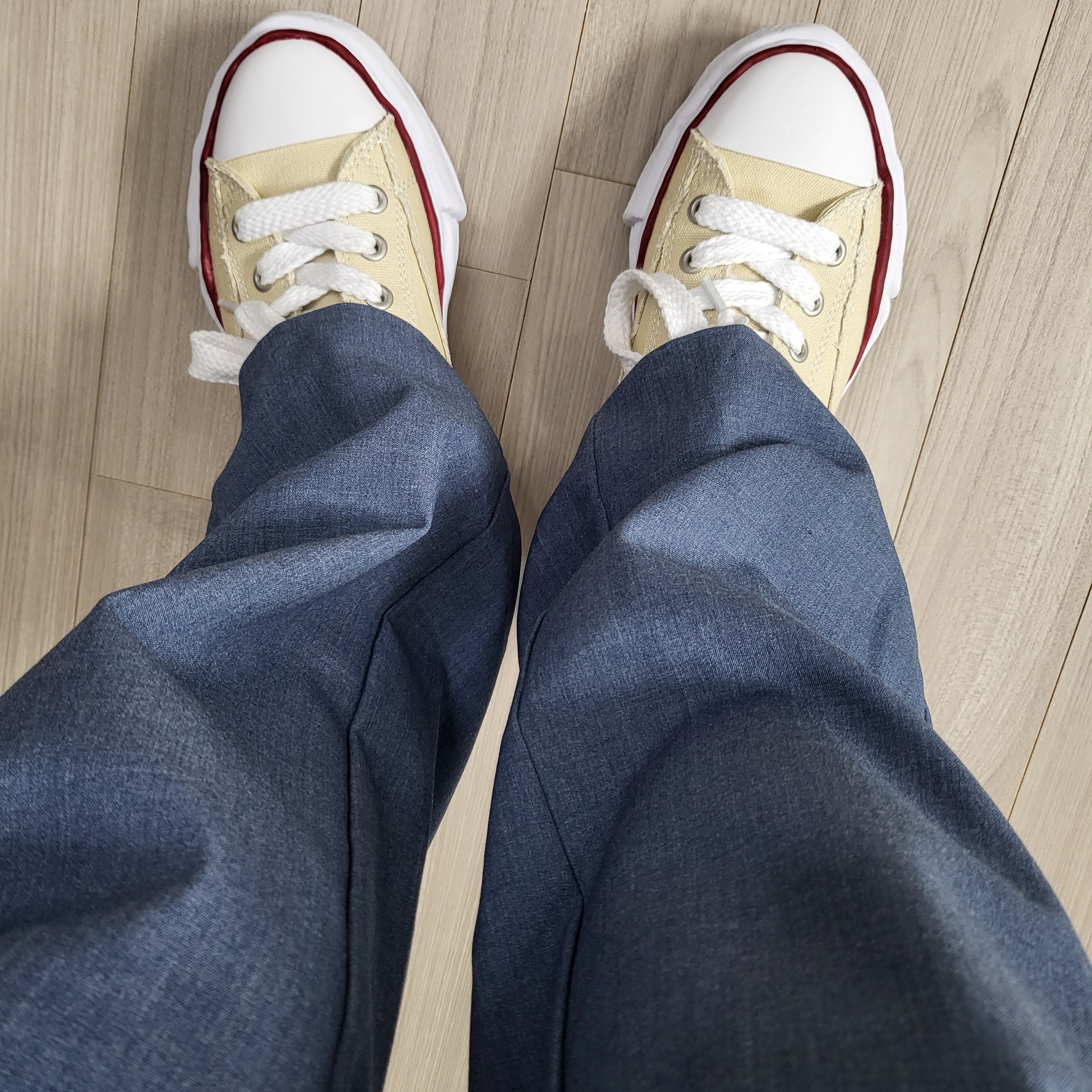 Maison Mihara Yasuhiro Peterson OG Sole Canvas Low-top Sneakers Natural 착용 스타일 - 1