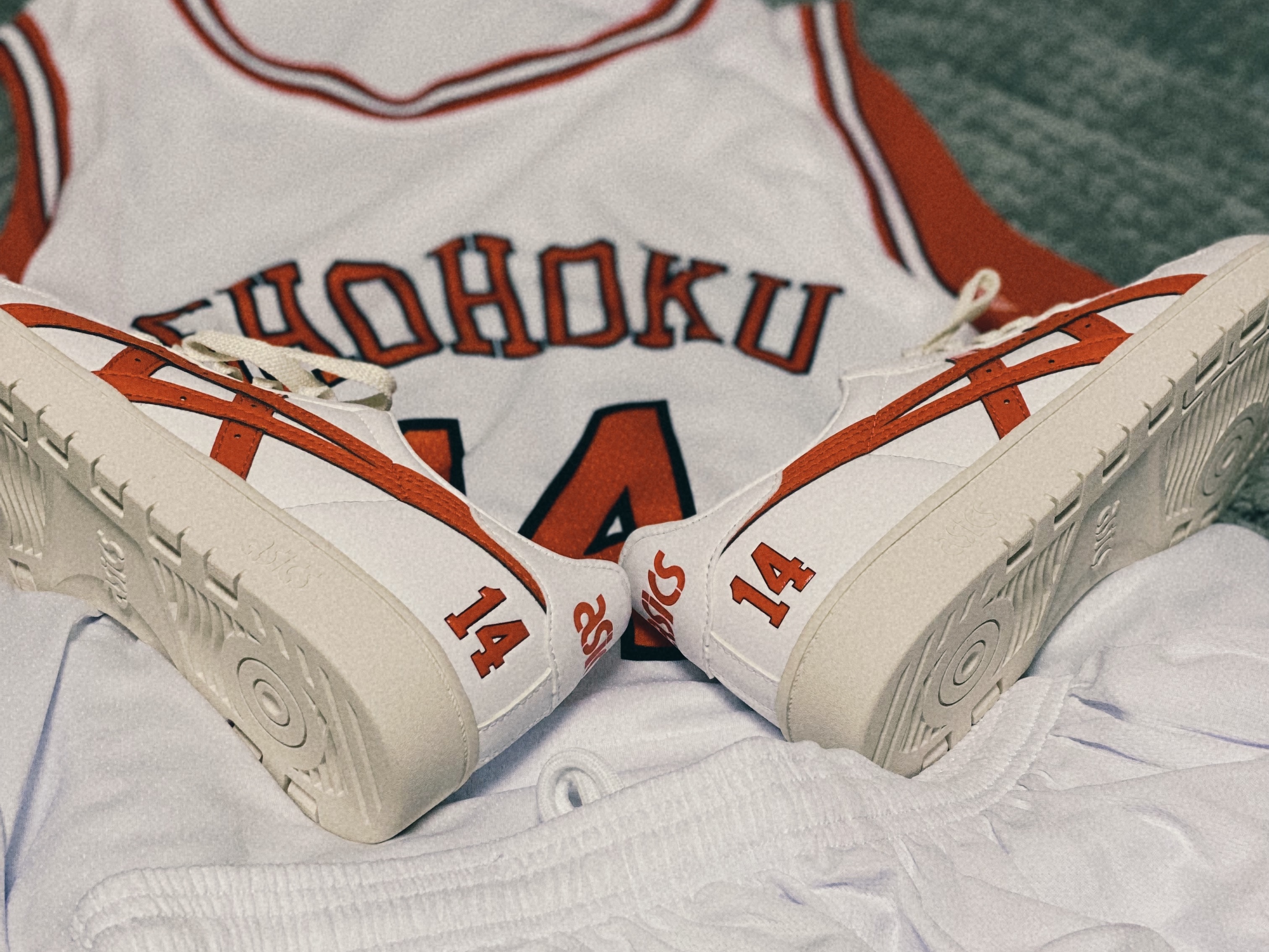 Asics Japan S White Red, Toei Studio The First Slam Dunk Figure Collection Buksan Jeong Daeman 착용 스타일 - 2