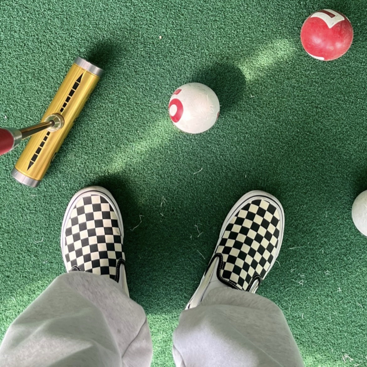 Vans Slip-On Checkerboard 착용 스타일