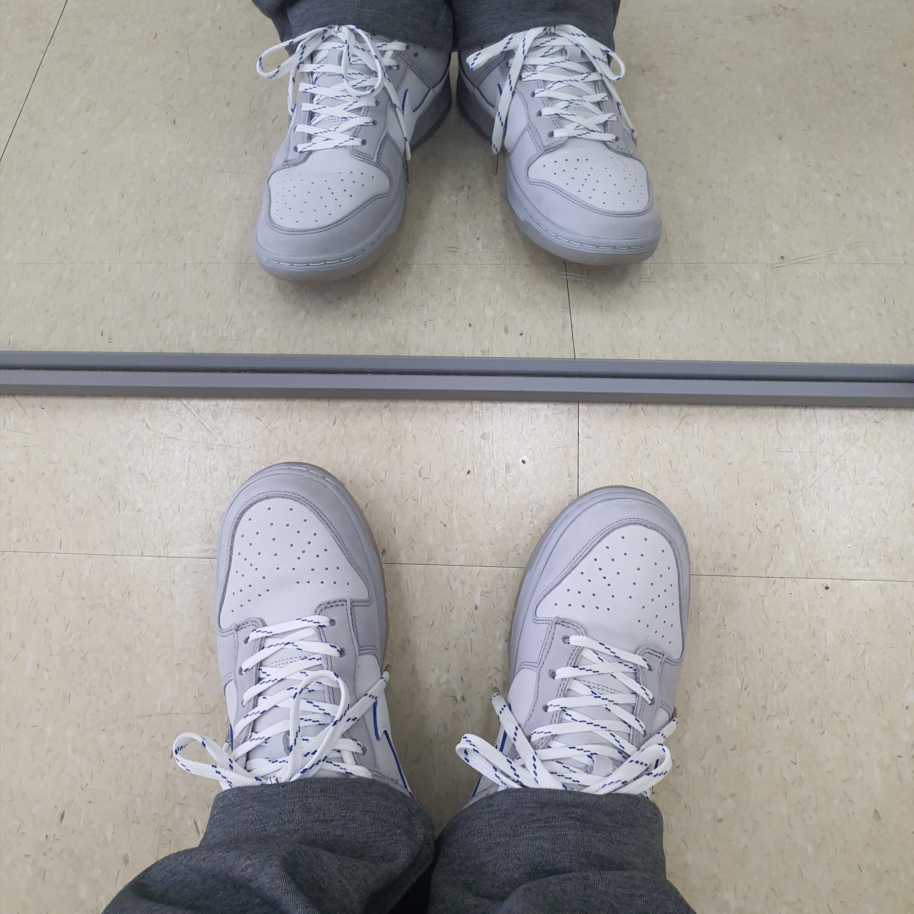 Nike Dunk Low Wolf Grey and Pure Platinum 착용 스타일 - 4