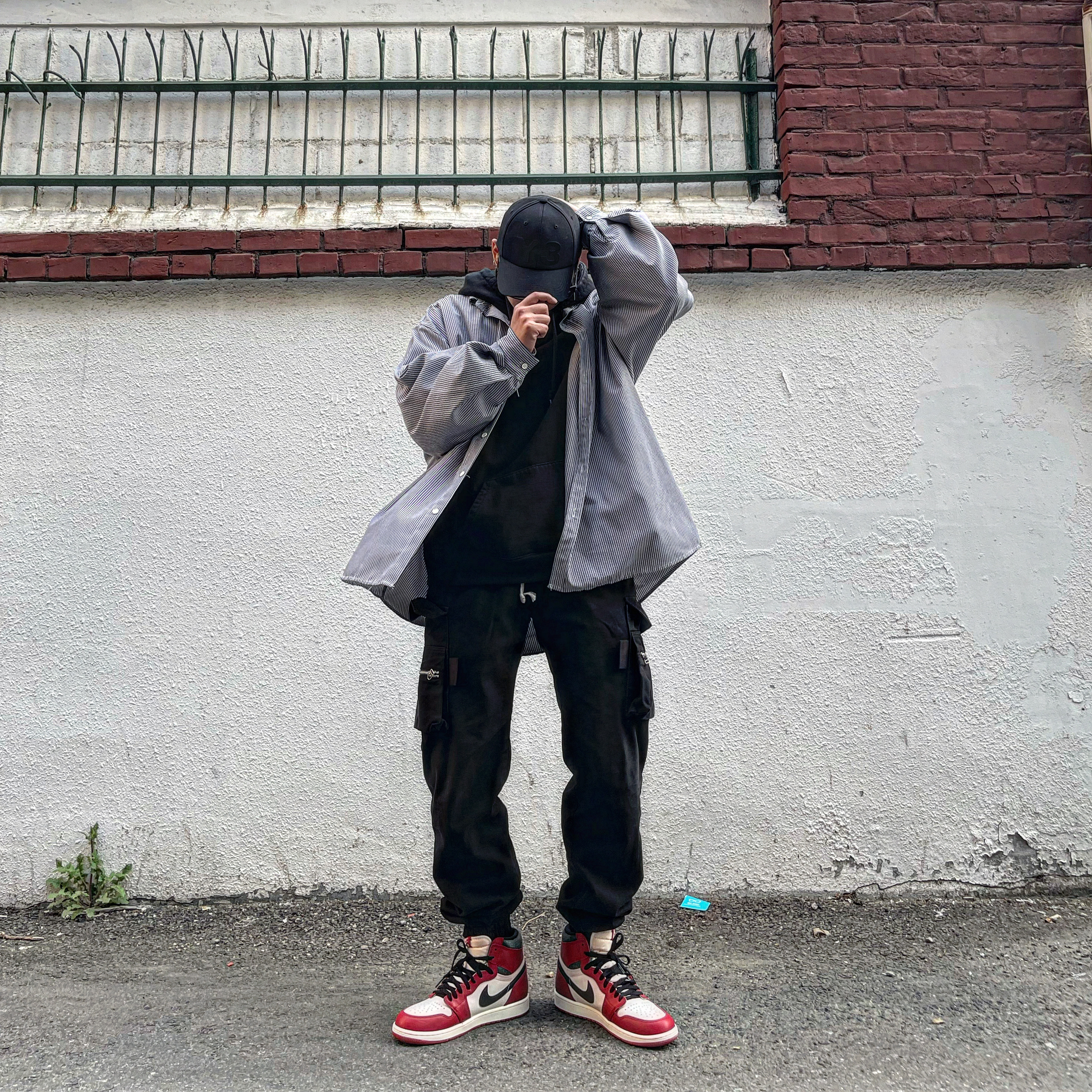 Jordan 1 Retro High OG Chicago 2022, Y-3 Logo Cap Black 착용 스타일