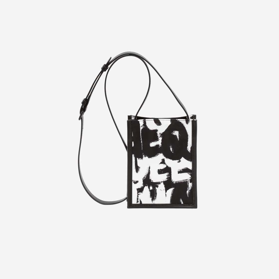 Alexander McQueen Graffiti Edge Mini Crossbody Bag Black Off White 상세 이미지 2