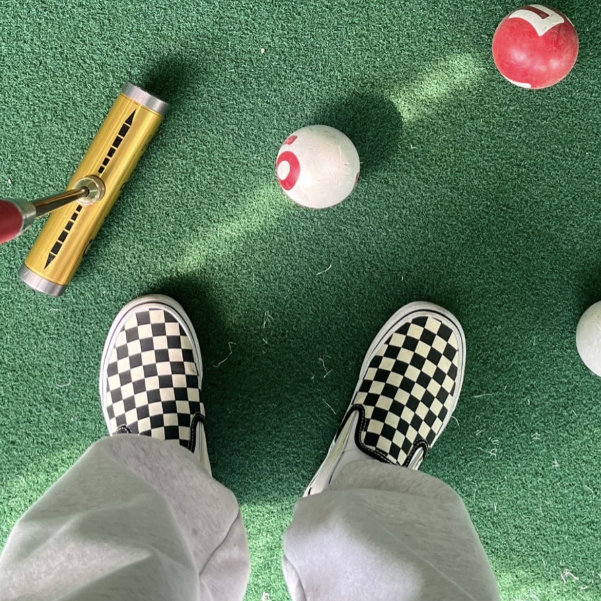 Vans Slip-On Checkerboard 착용 스타일