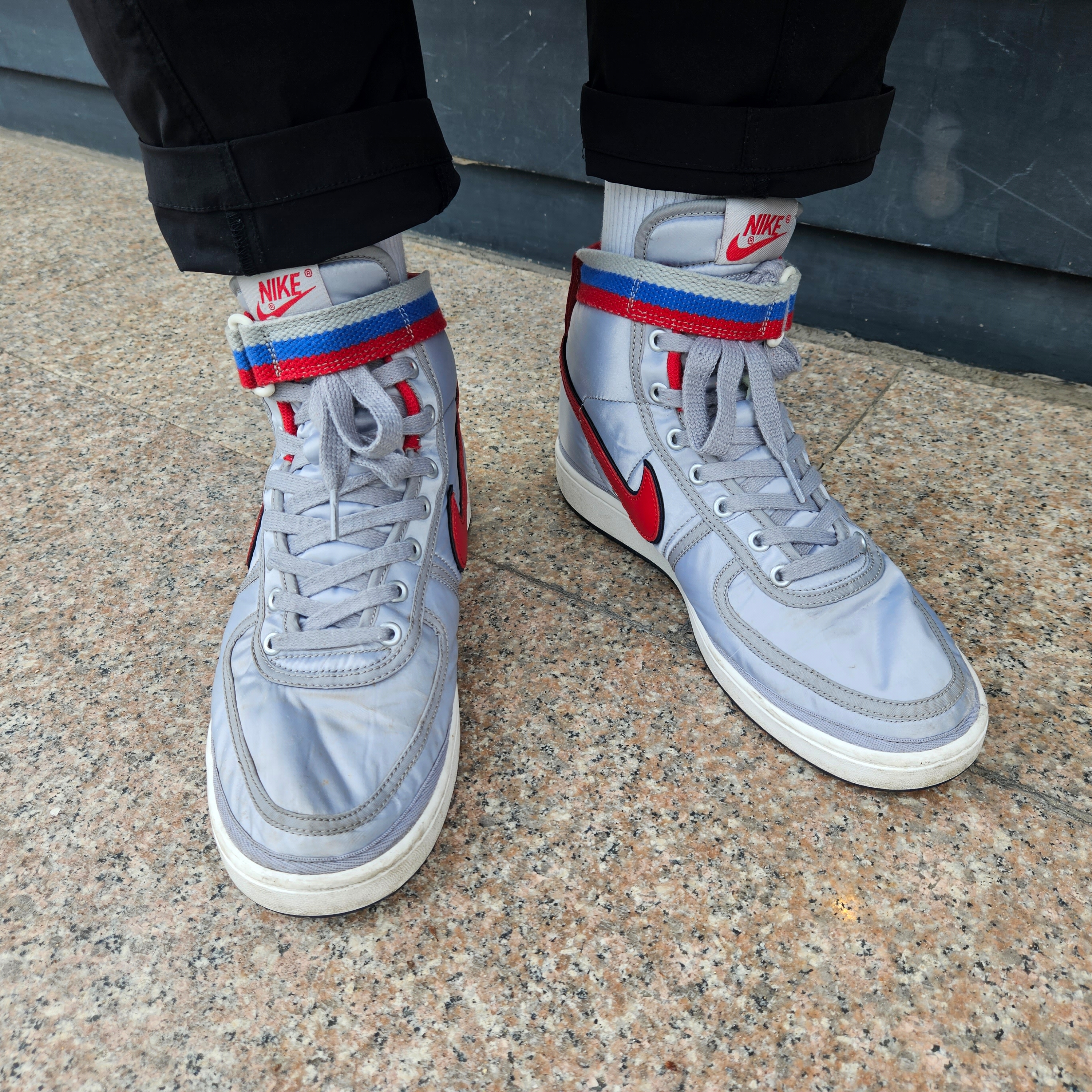 Nike Vandal High Supreme OG Metallic Silver 착용 스타일