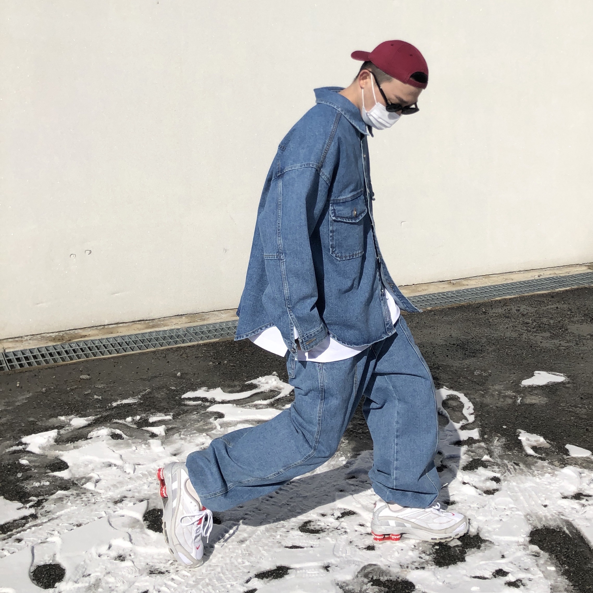 Nike x Supreme Shox Ride 2 SP White 착용 스타일 - 4