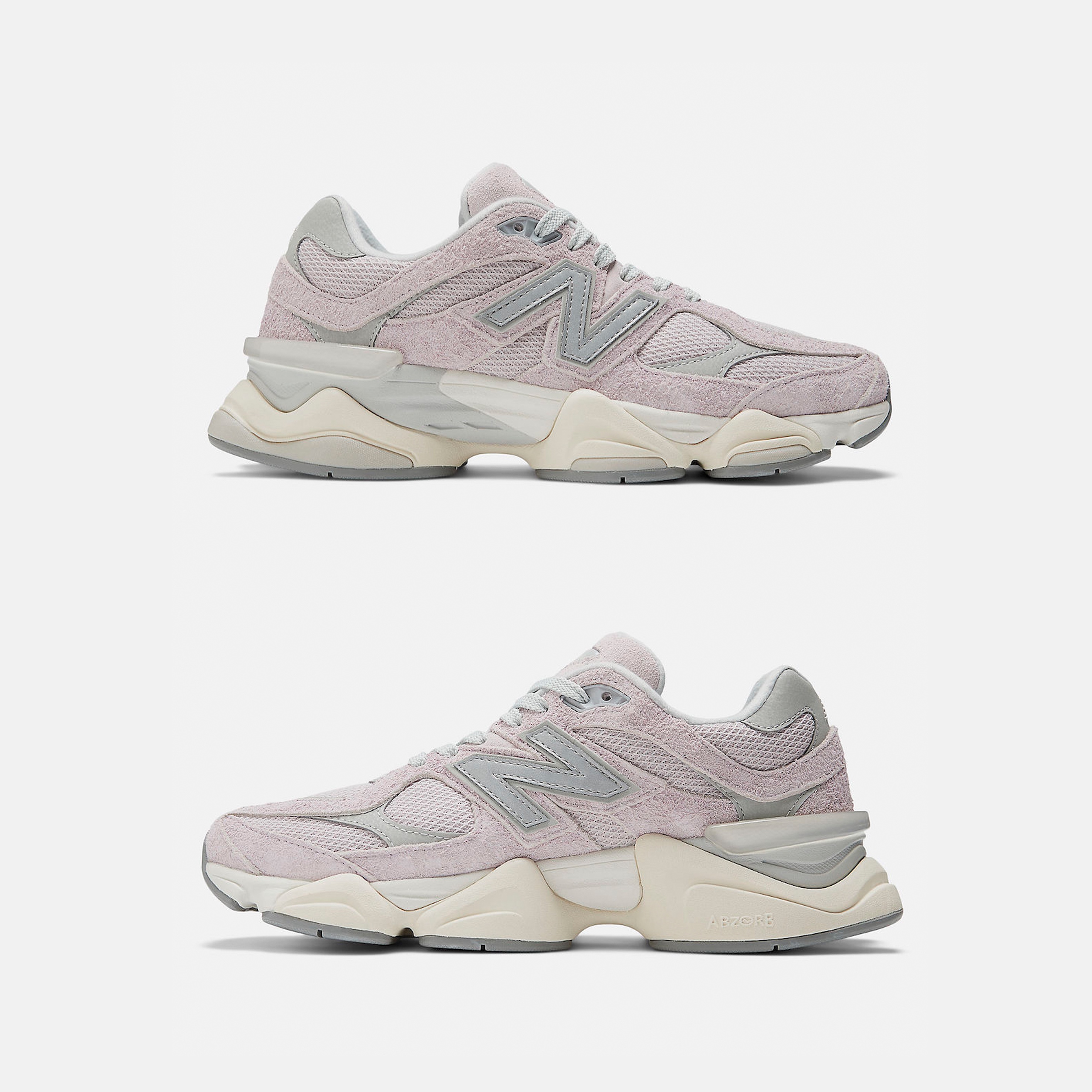 New Balance 9060 Rain Cloud Castlerock, New Balance 9060 Sea Salt Blue 착용 스타일 - 3