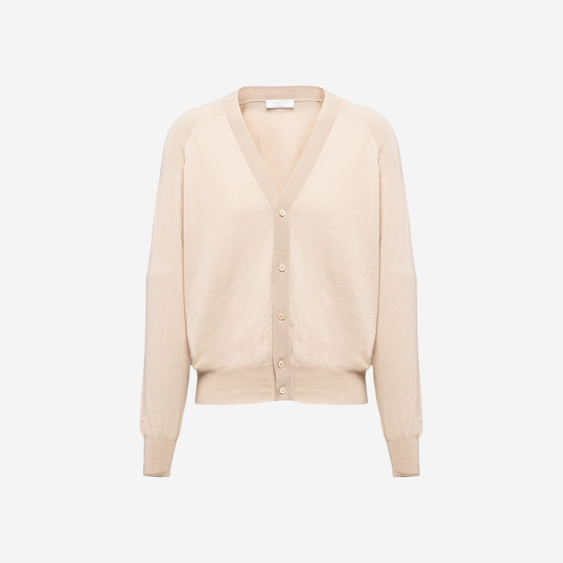 Prada Worsted-Wool Cardigan Albino White 상세 이미지 1